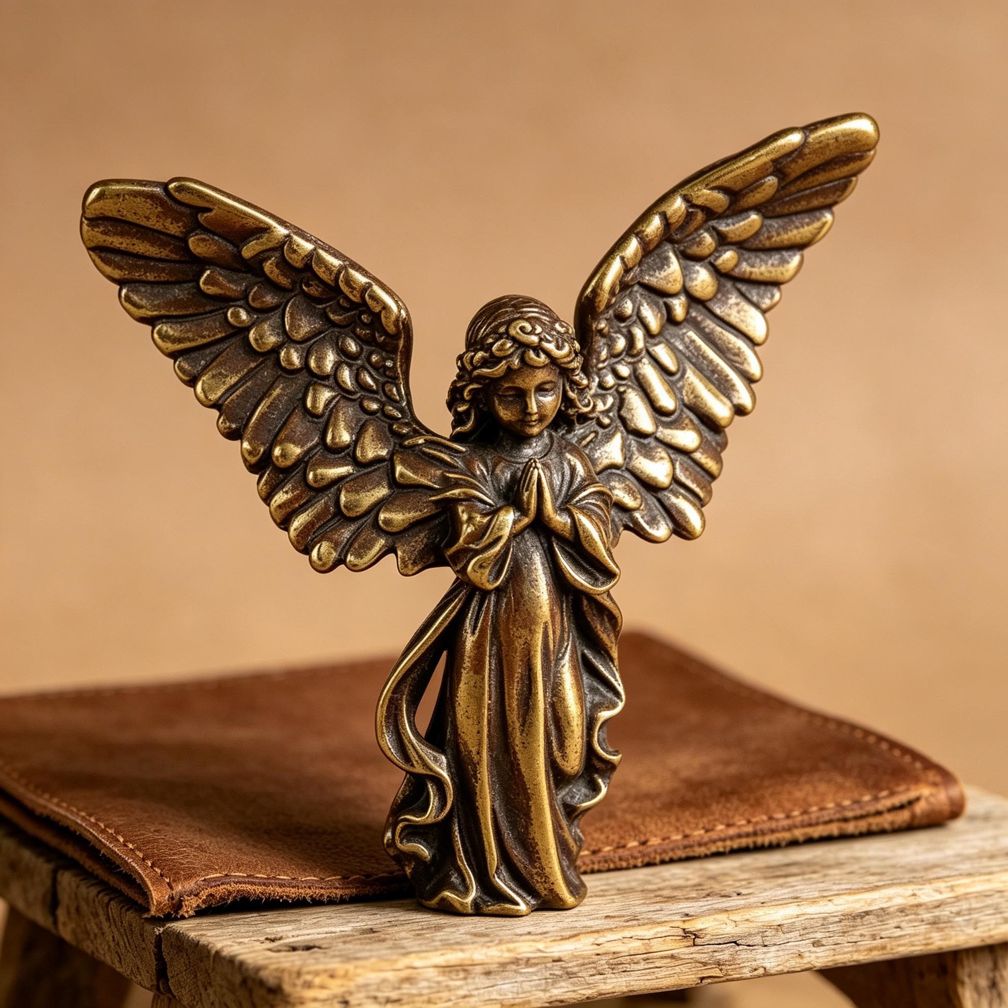 Handmade Copper Angel Statue — Copper figurine image 3