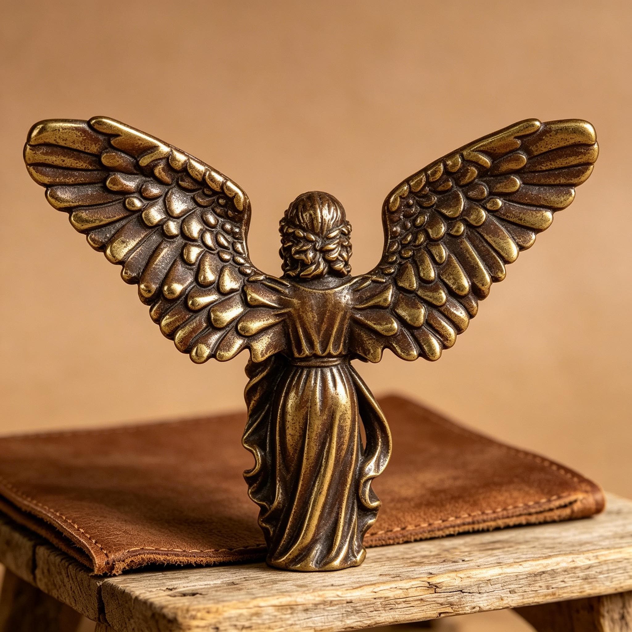 Handmade Copper Angel Statue — Copper figurine image 5