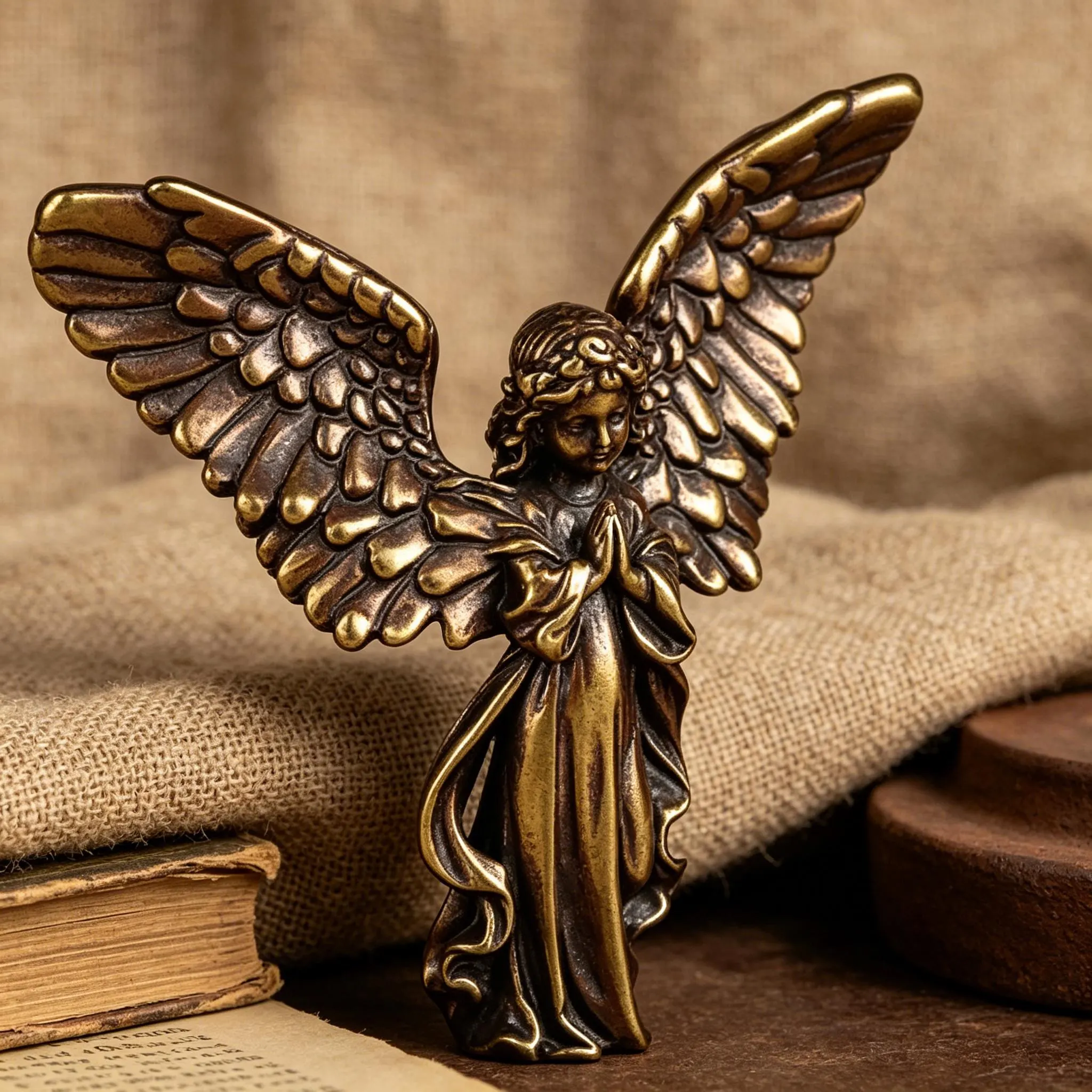 Handmade Copper Angel Statue — Copper figurine image 1