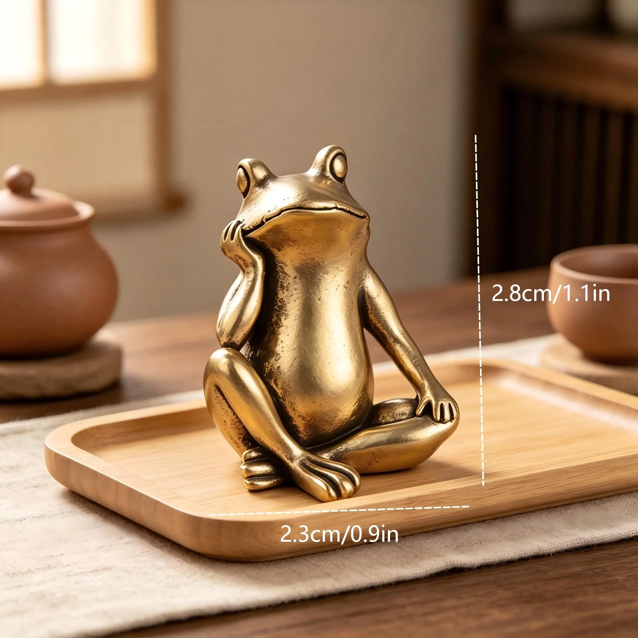 Handcrafted Copper Frog Figurine — Copper figurine image 2