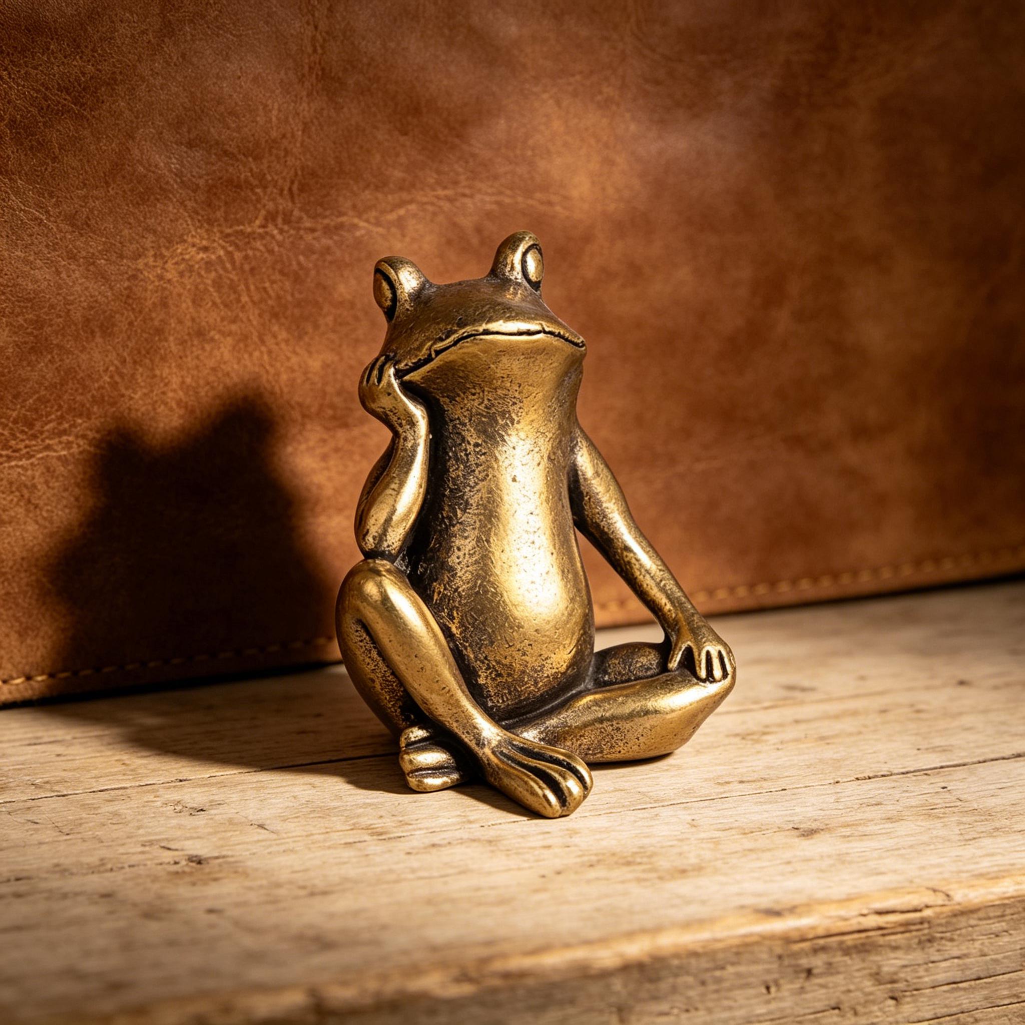 Handcrafted Copper Frog Figurine — Copper figurine image 3