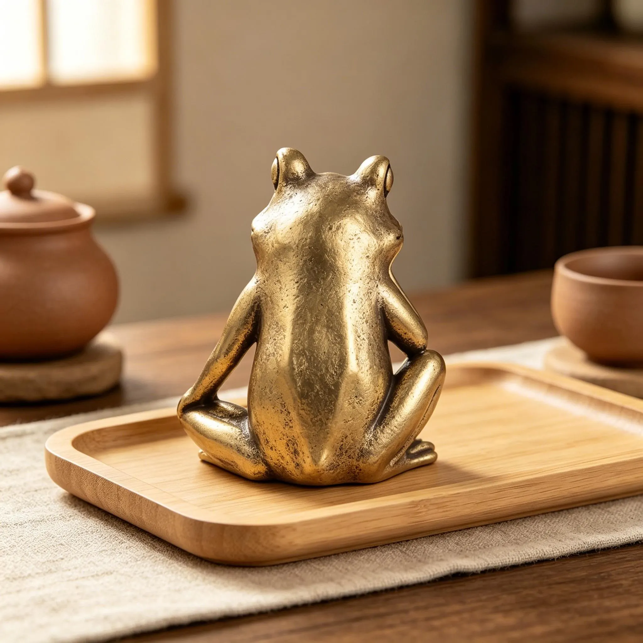 Handcrafted Copper Frog Figurine — Copper figurine image 5