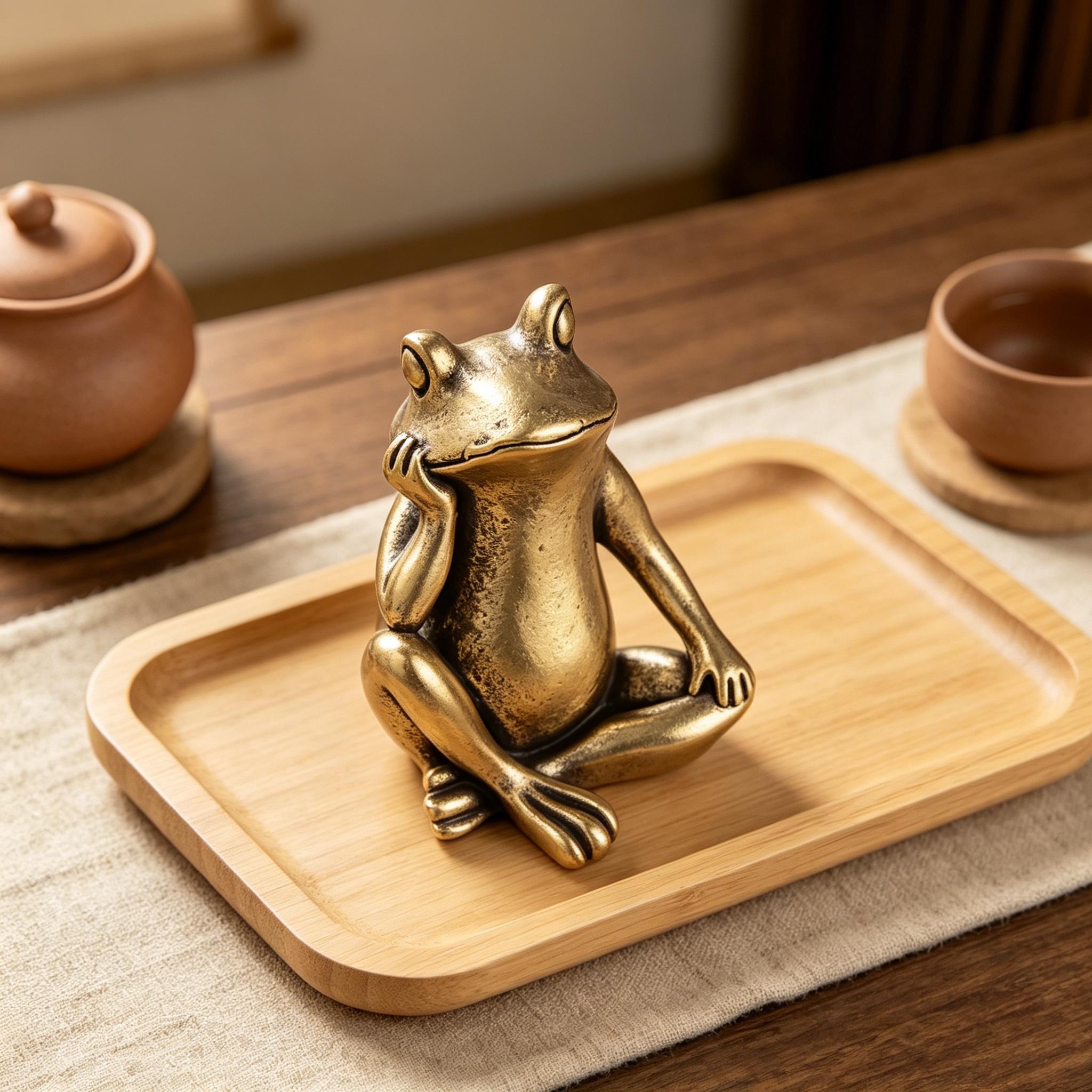 Handcrafted Copper Frog Figurine — Copper figurine image 6