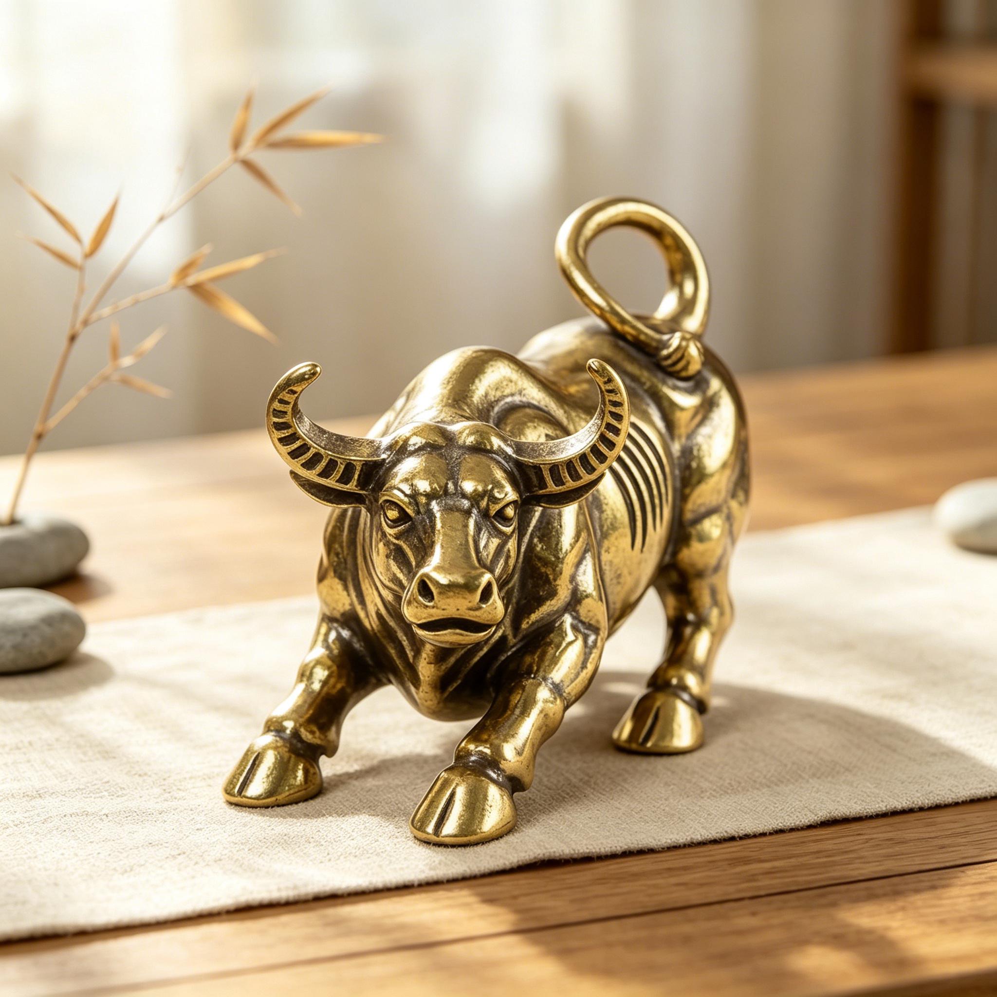 Handcrafted Copper Buffalo Figurine — Copper figurine image 3