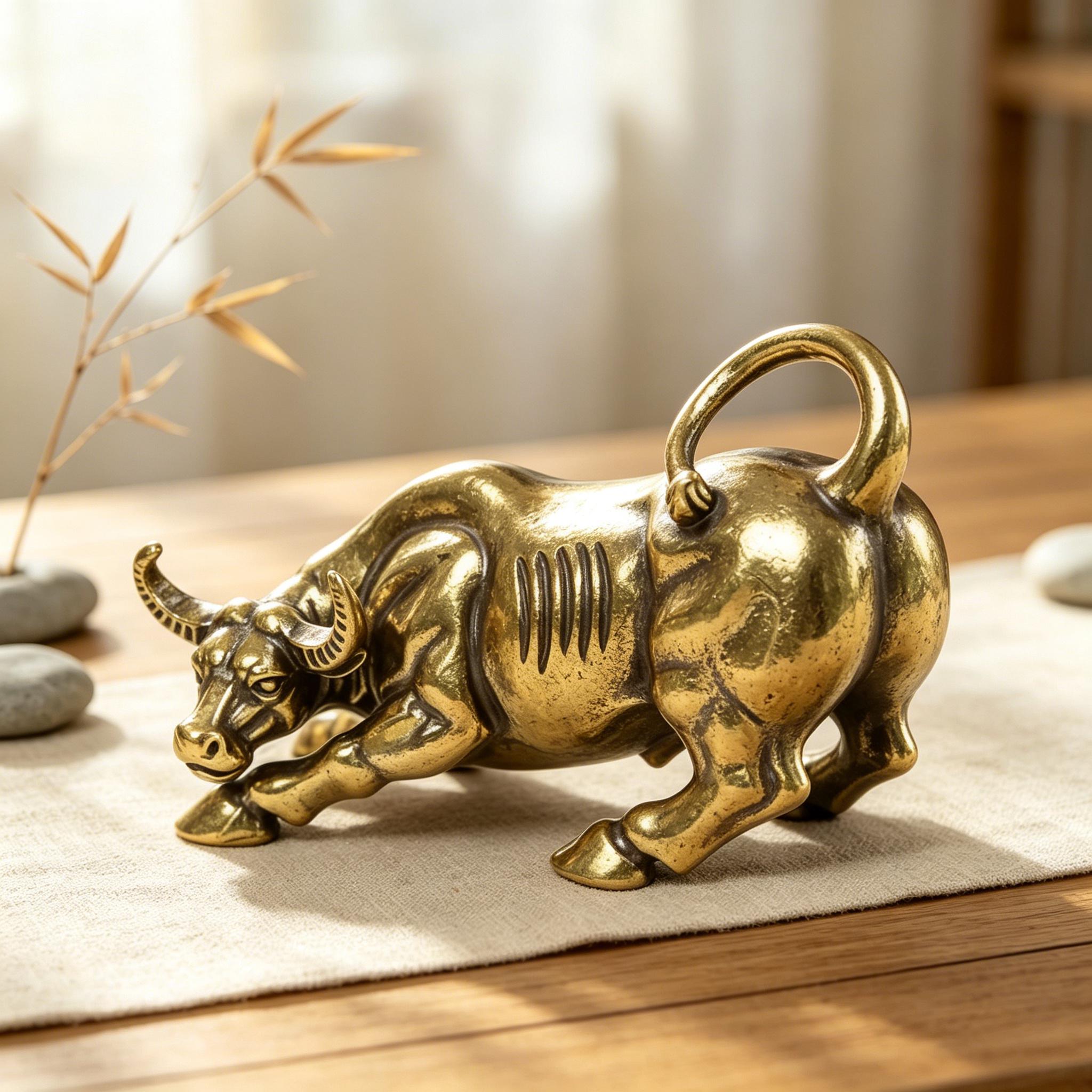 Handcrafted Copper Buffalo Figurine — Copper figurine image 4