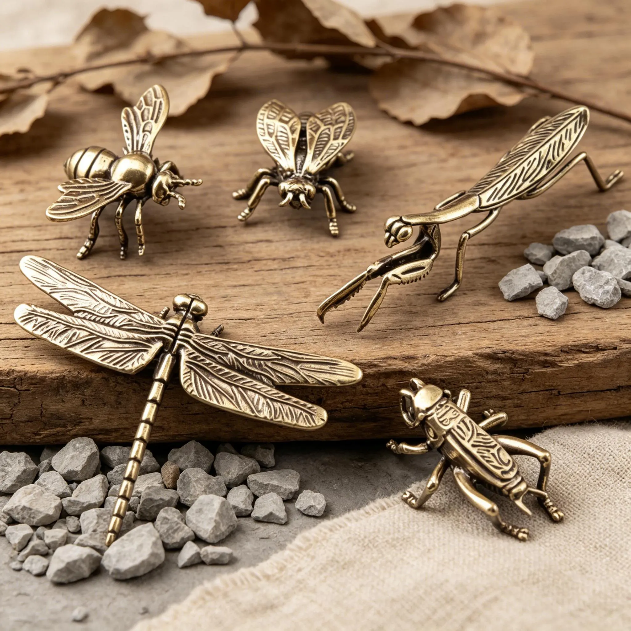 Handcrafted Brass Insect Figurines — Copper figurine image 1