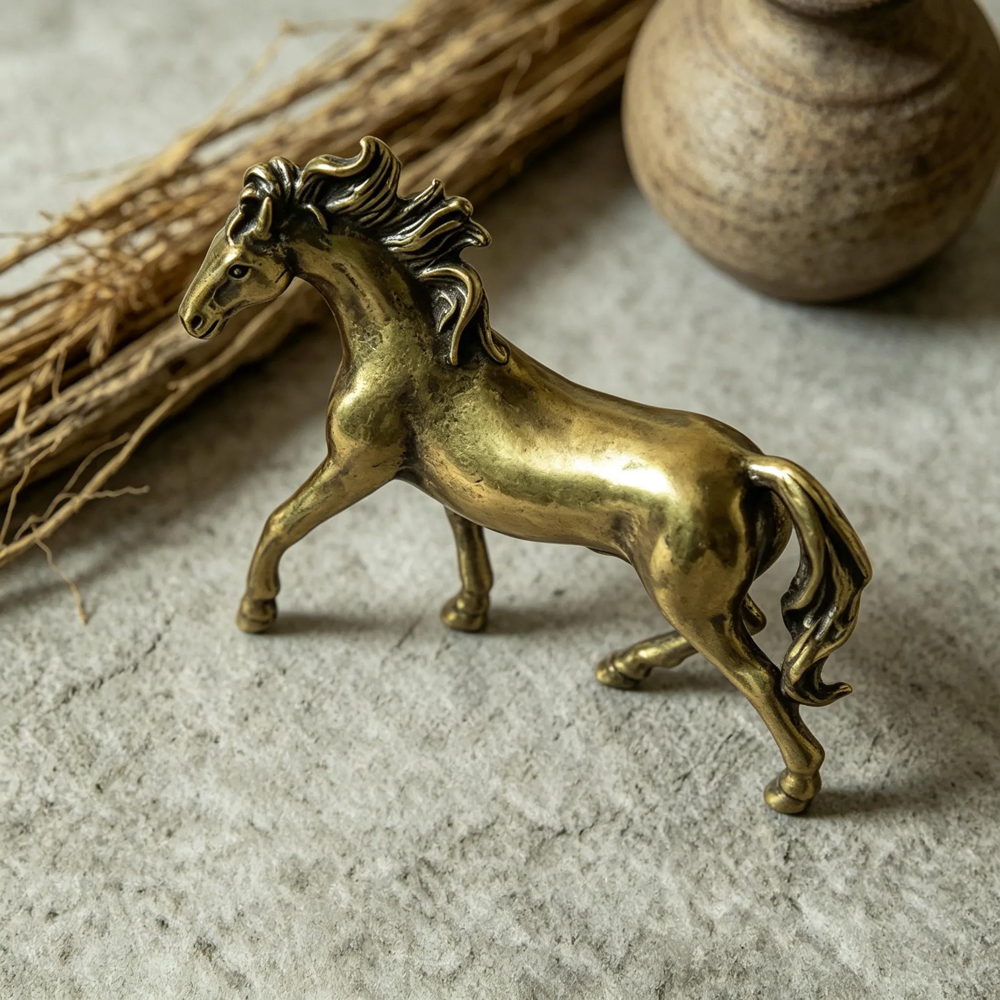 Handcrafted Brass Horse Figurine — Copper figurine image 4
