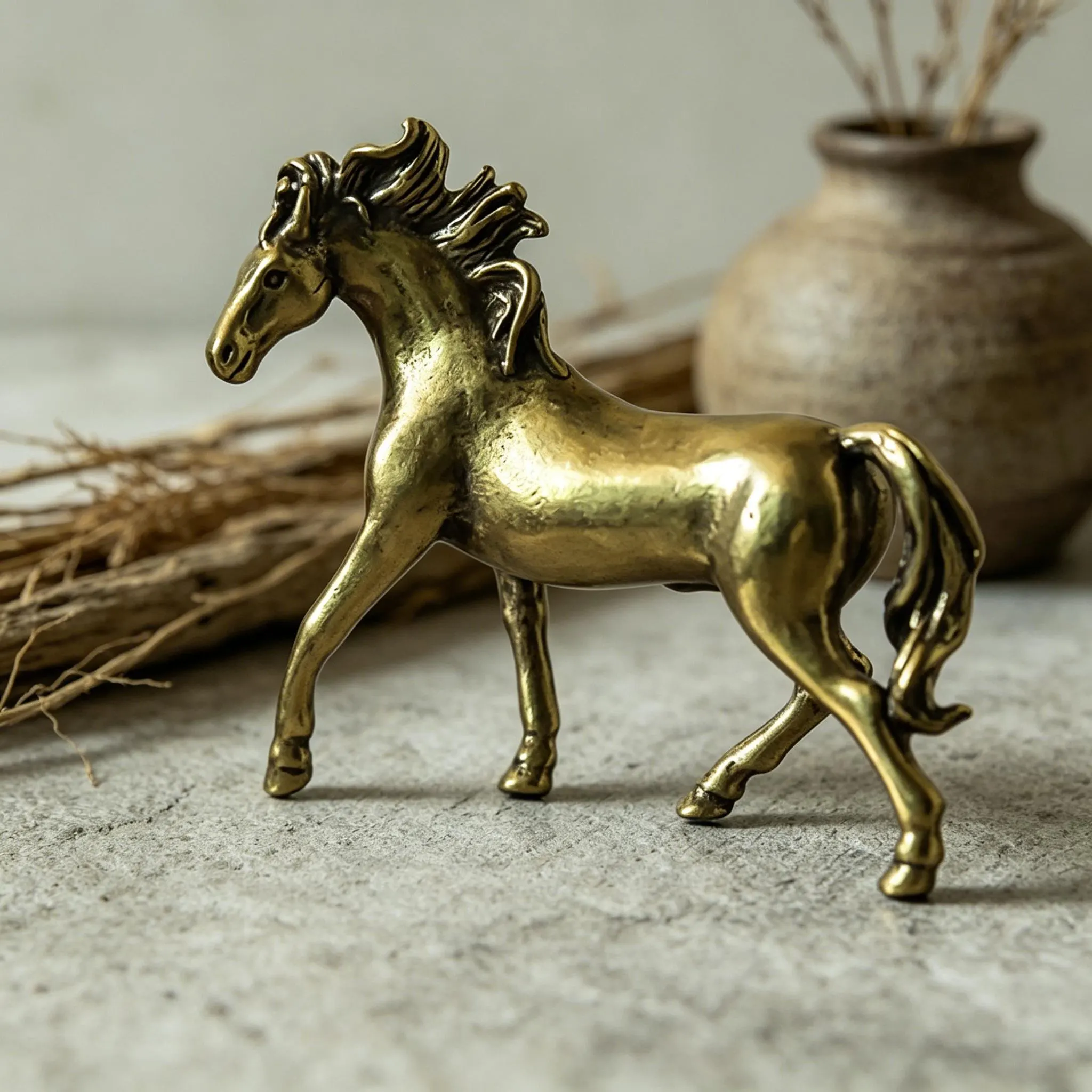 Handcrafted Brass Horse Figurine — Copper figurine image 6