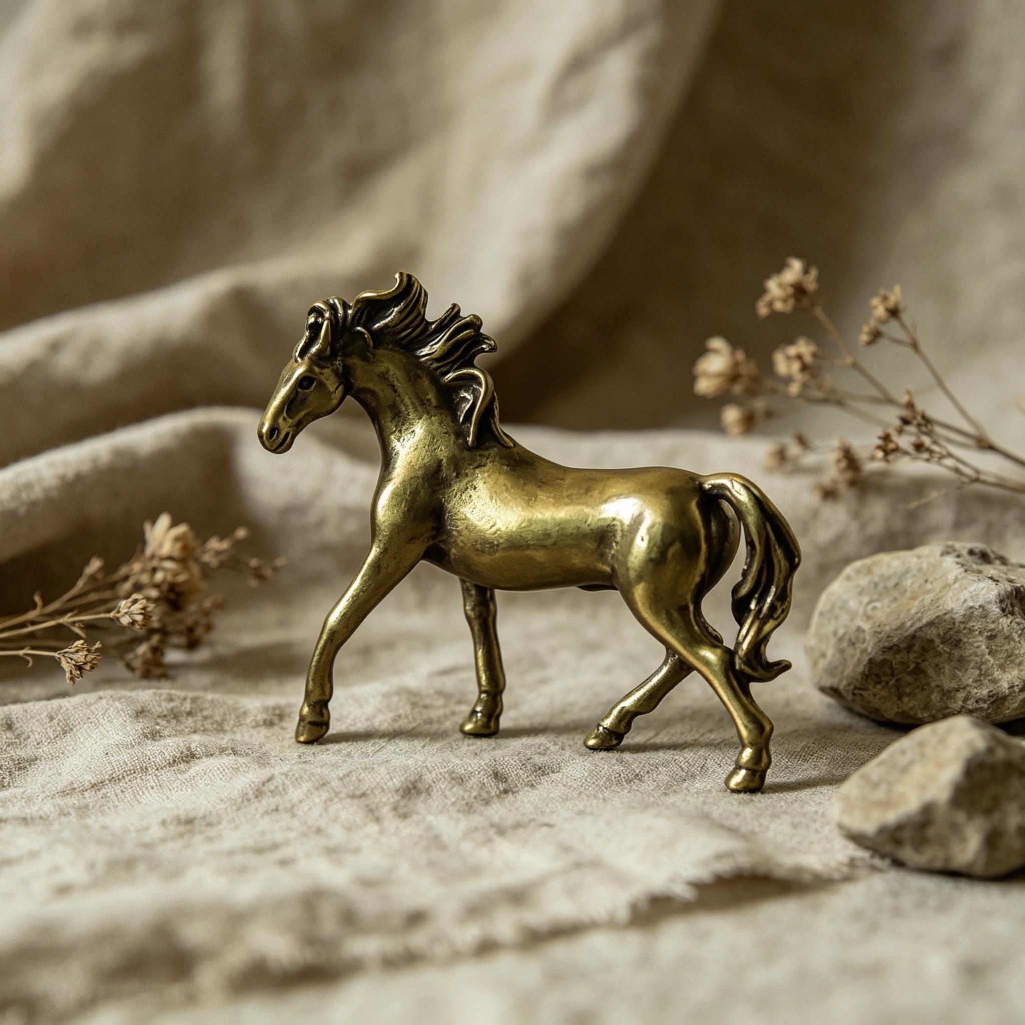 Handcrafted Brass Horse Figurine — Copper figurine image 7