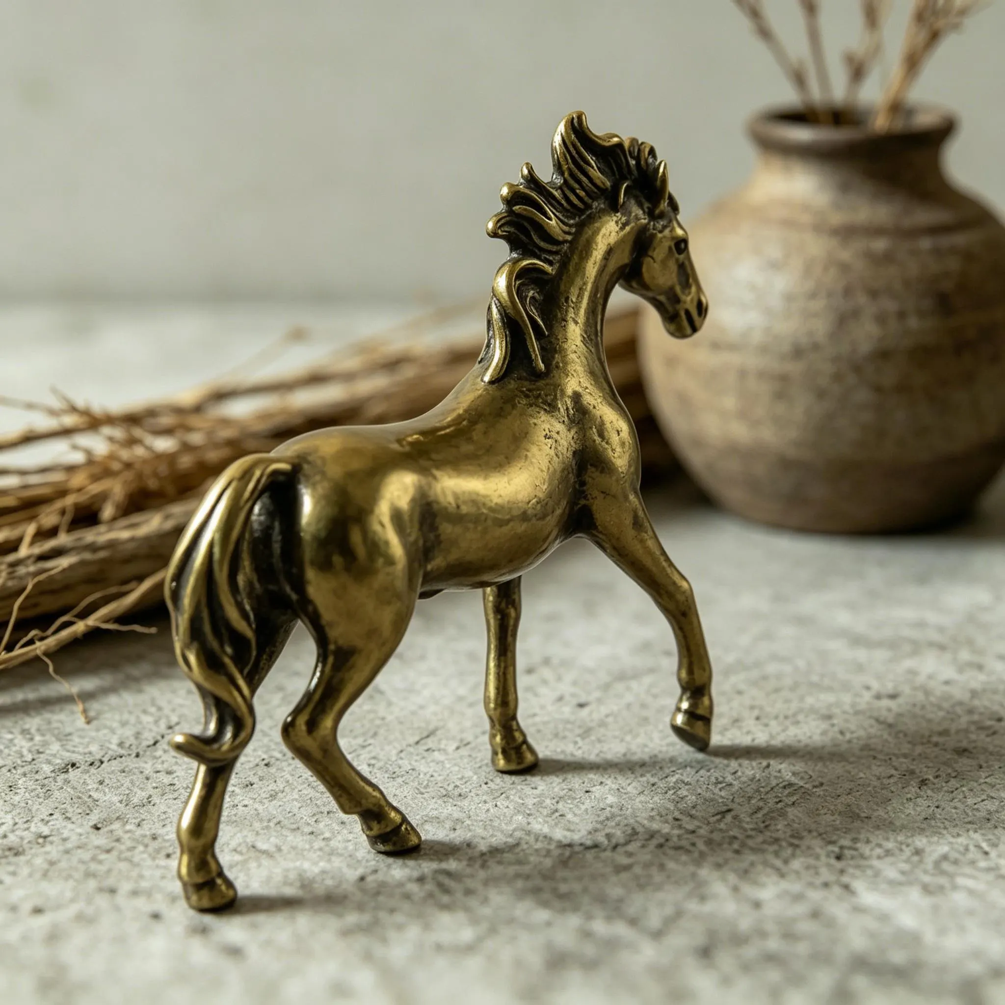 Handcrafted Brass Horse Figurine — Copper figurine image 10