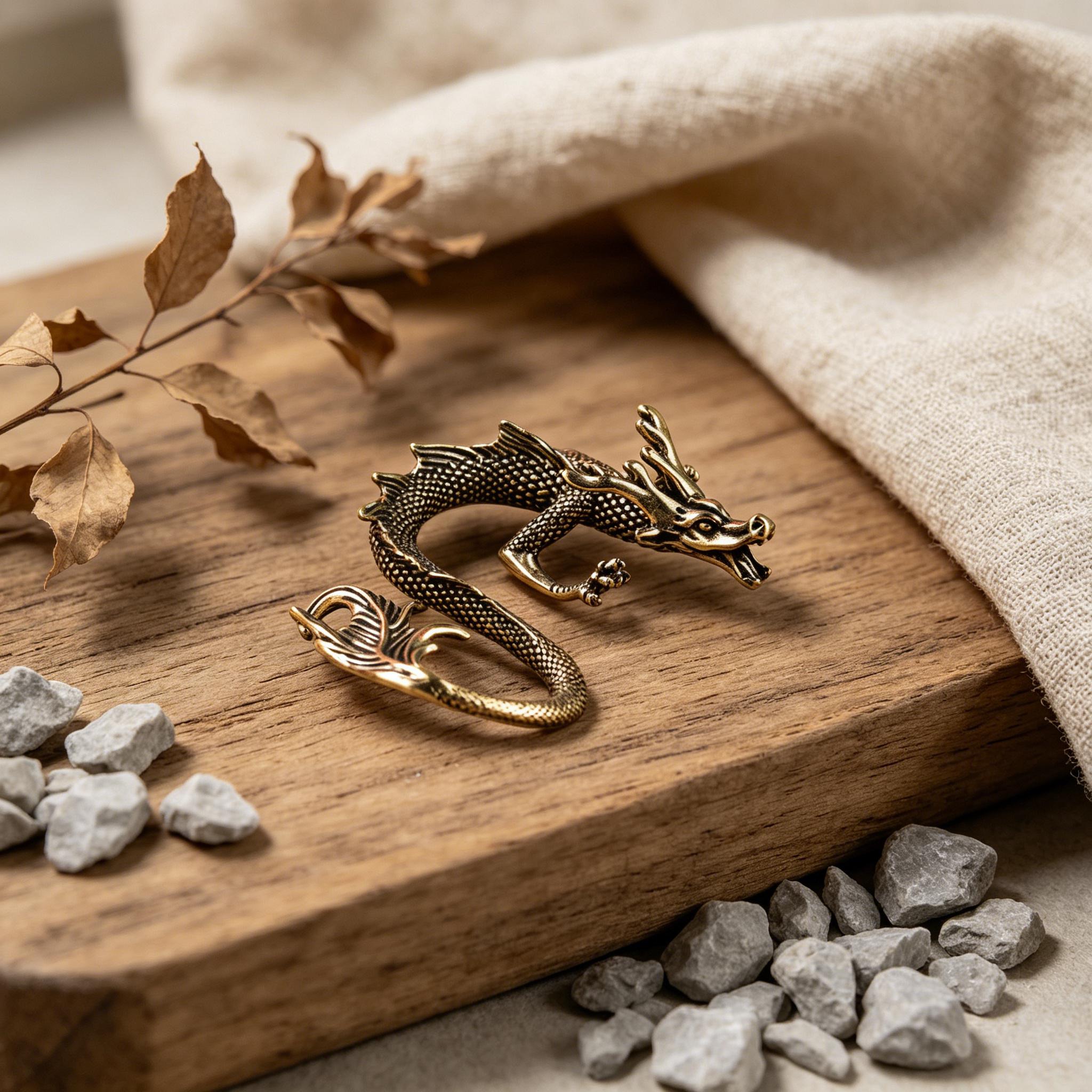 Handcrafted Brass Dragon Figurine — Copper figurine image 6