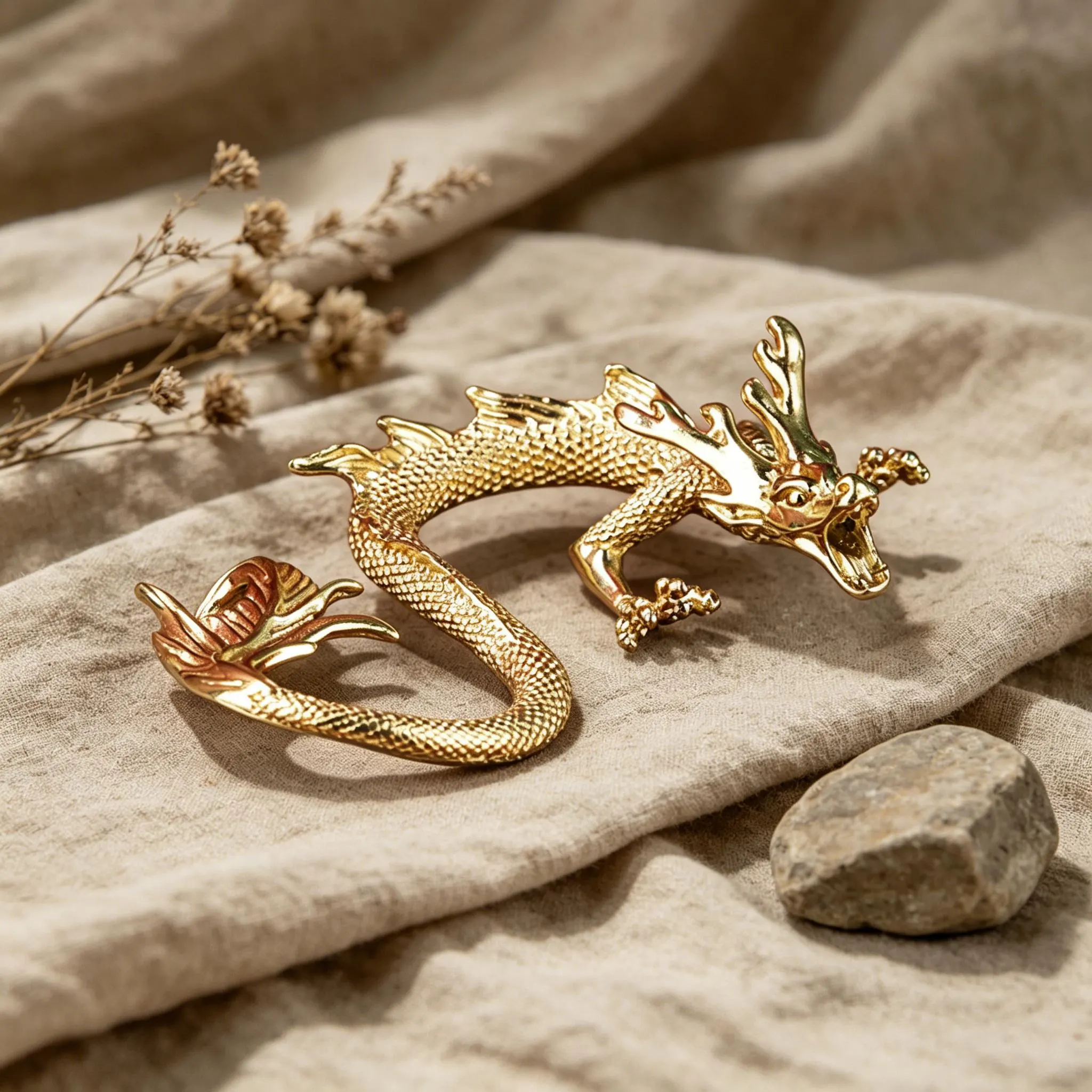 Handcrafted Brass Dragon Figurine — Copper figurine image 11