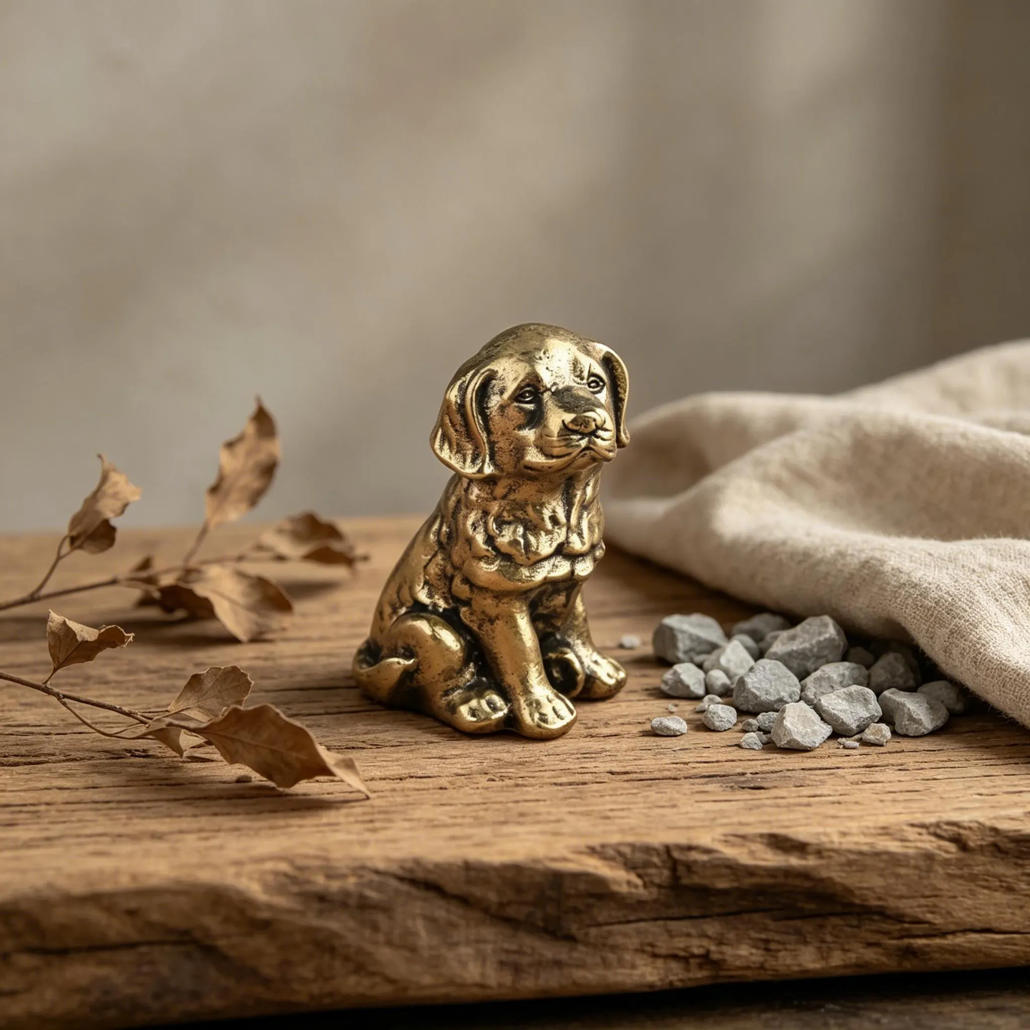Handcrafted Brass Dog Figurine — Copper figurine image 6