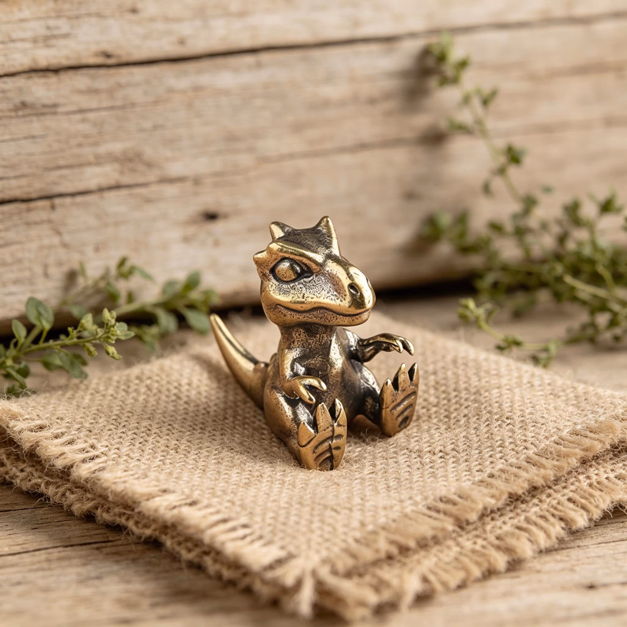 Handcrafted Brass Miniature Figurines — Copper figurine image 1