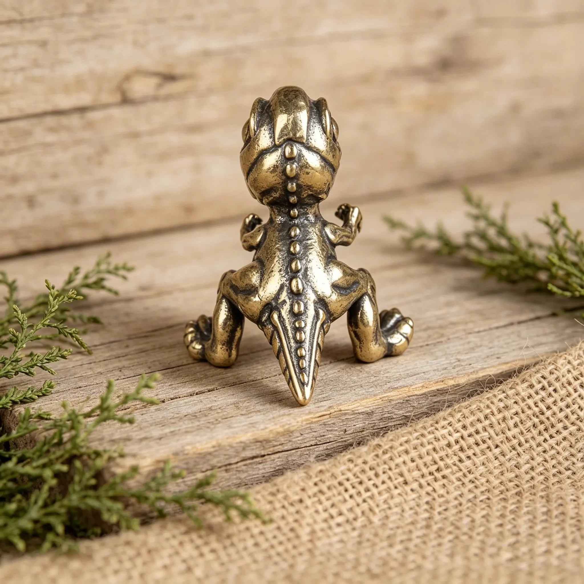 Vintage Brass Dinosaur Figurine — Brass figurine image 5