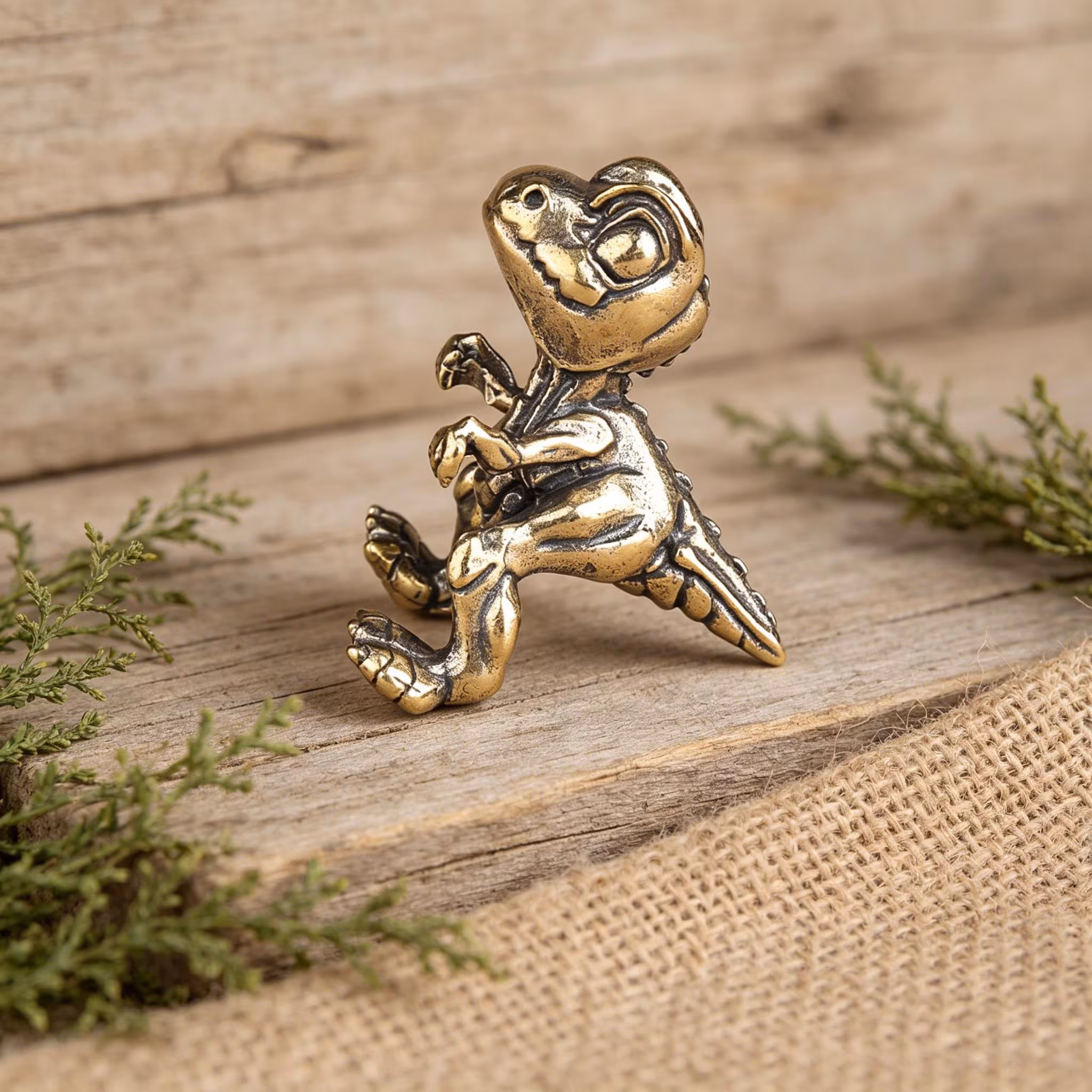 Vintage Brass Dinosaur Figurine — Brass figurine image 1