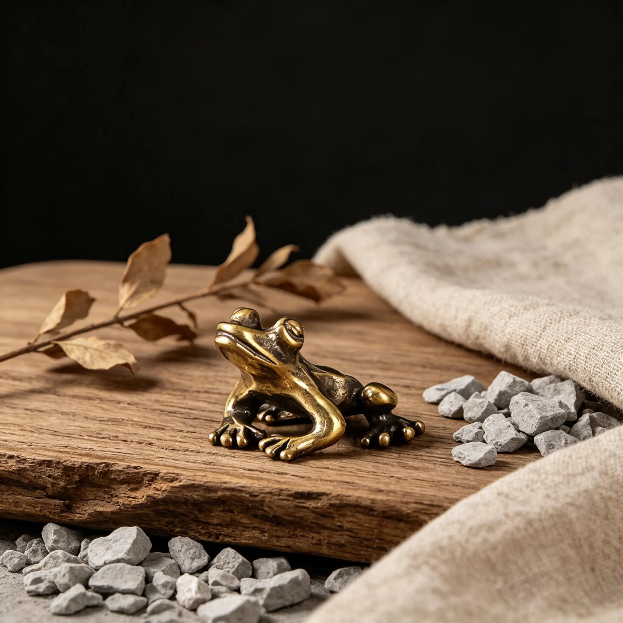 Handcrafted Brass Frog Figurine — Copper figurine image 8