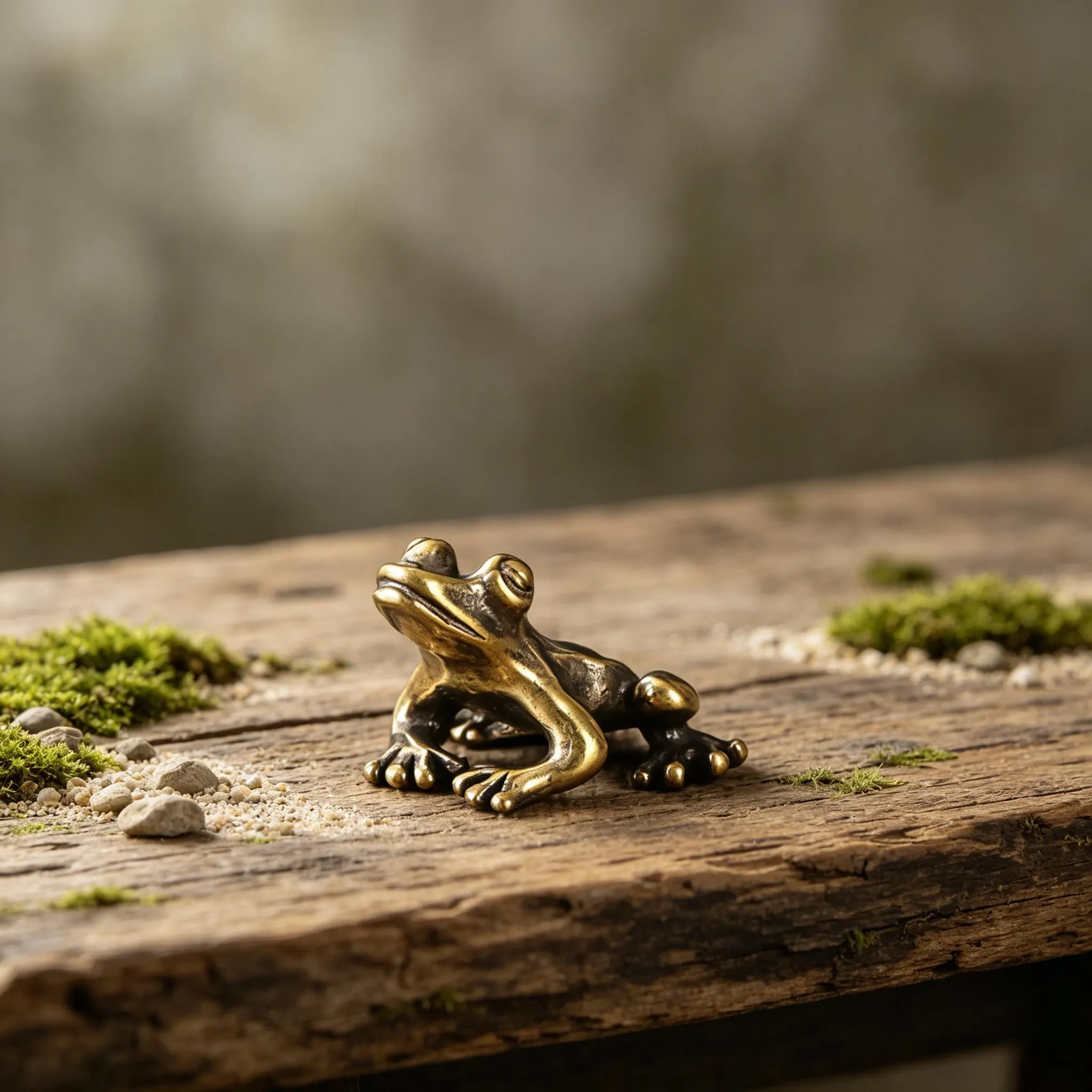 Handcrafted Brass Frog Figurine — Copper figurine image 12