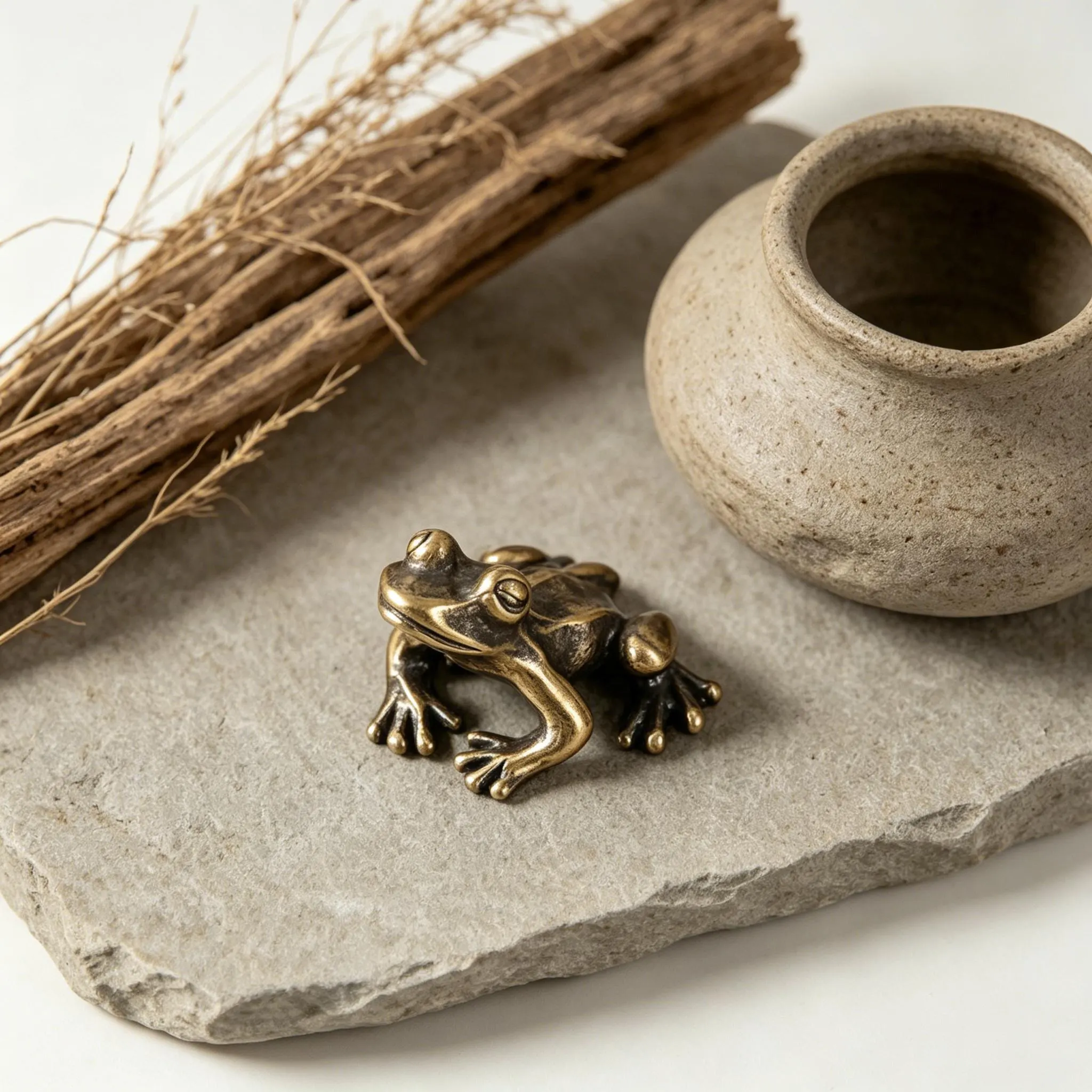 Handcrafted Brass Frog Figurine — Copper figurine image 14