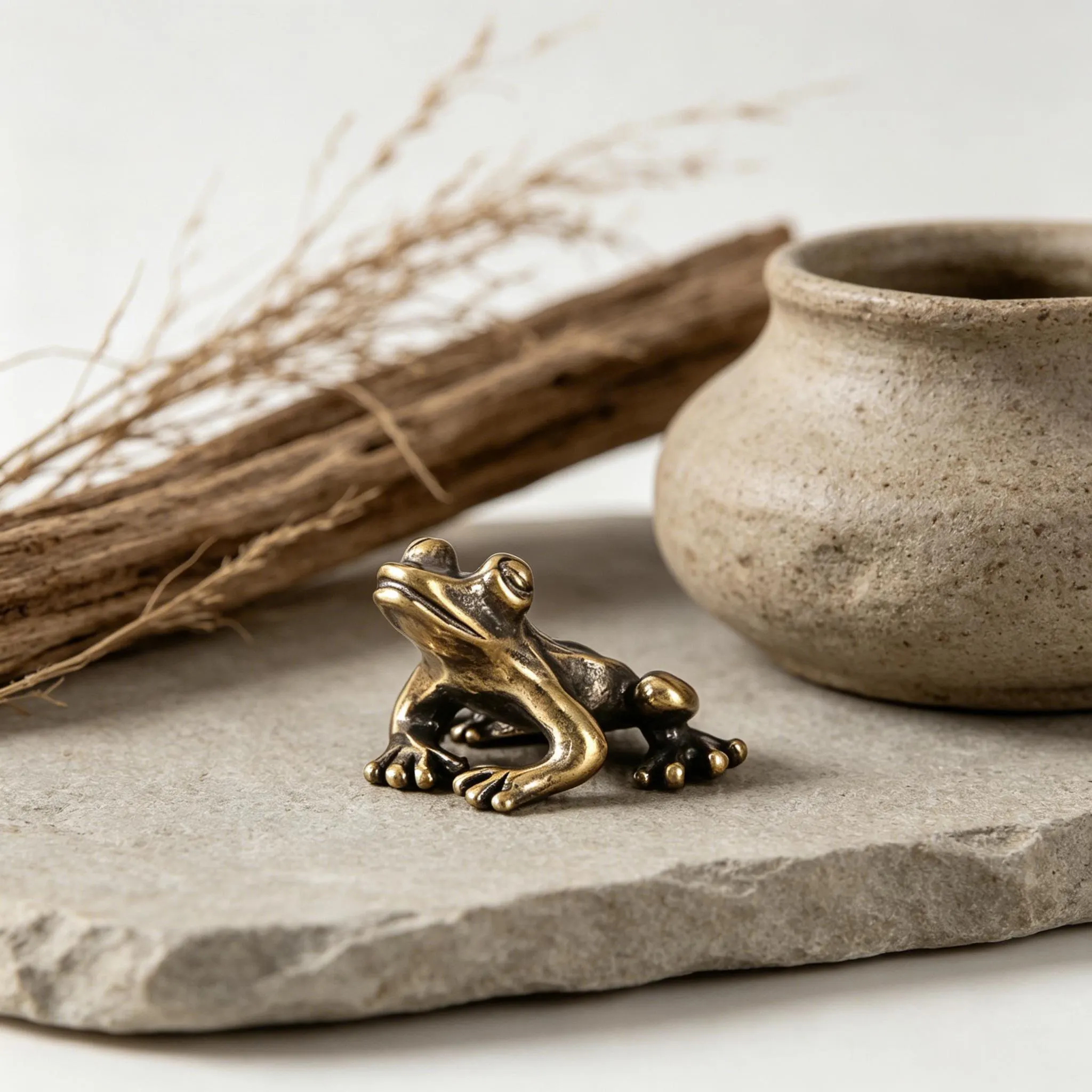 Handcrafted Brass Frog Figurine — Copper figurine image 15