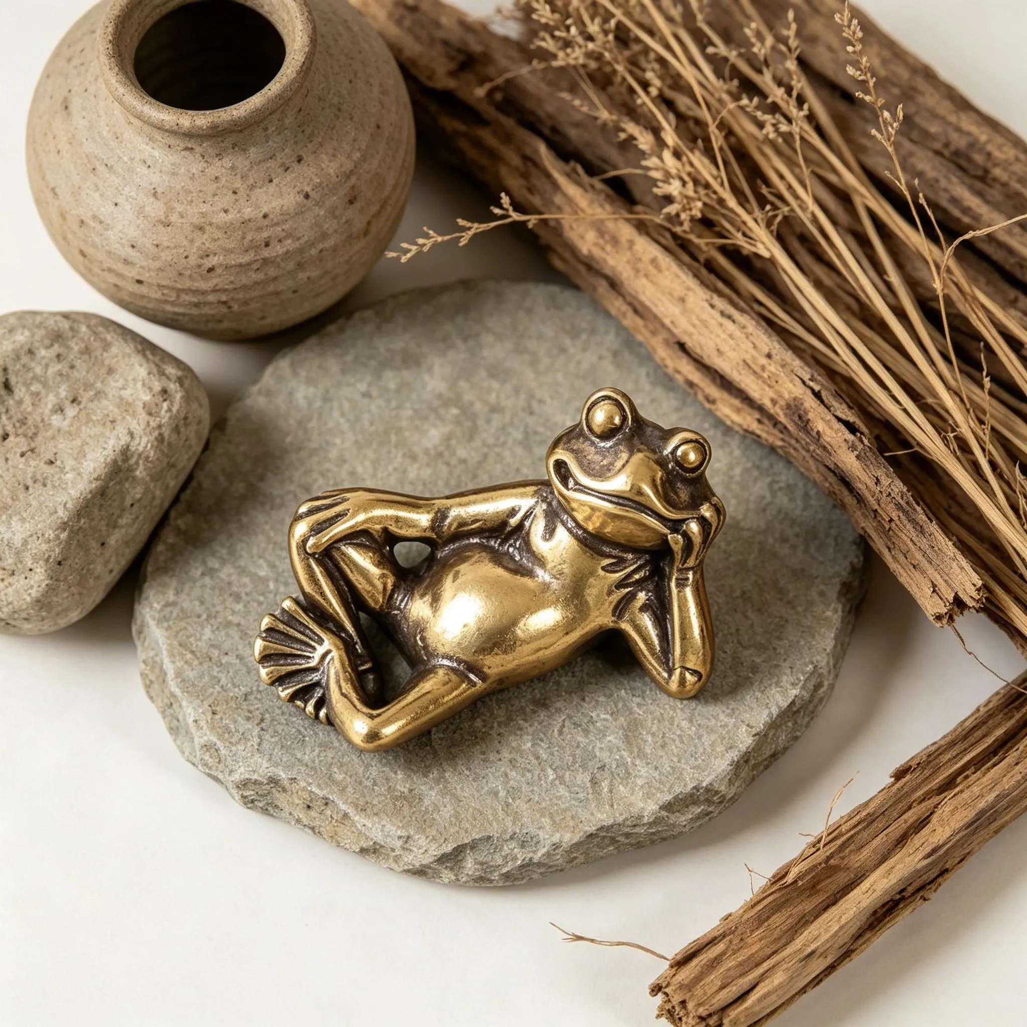 Handcrafted Brass Frog Figurine — Copper figurine image 17