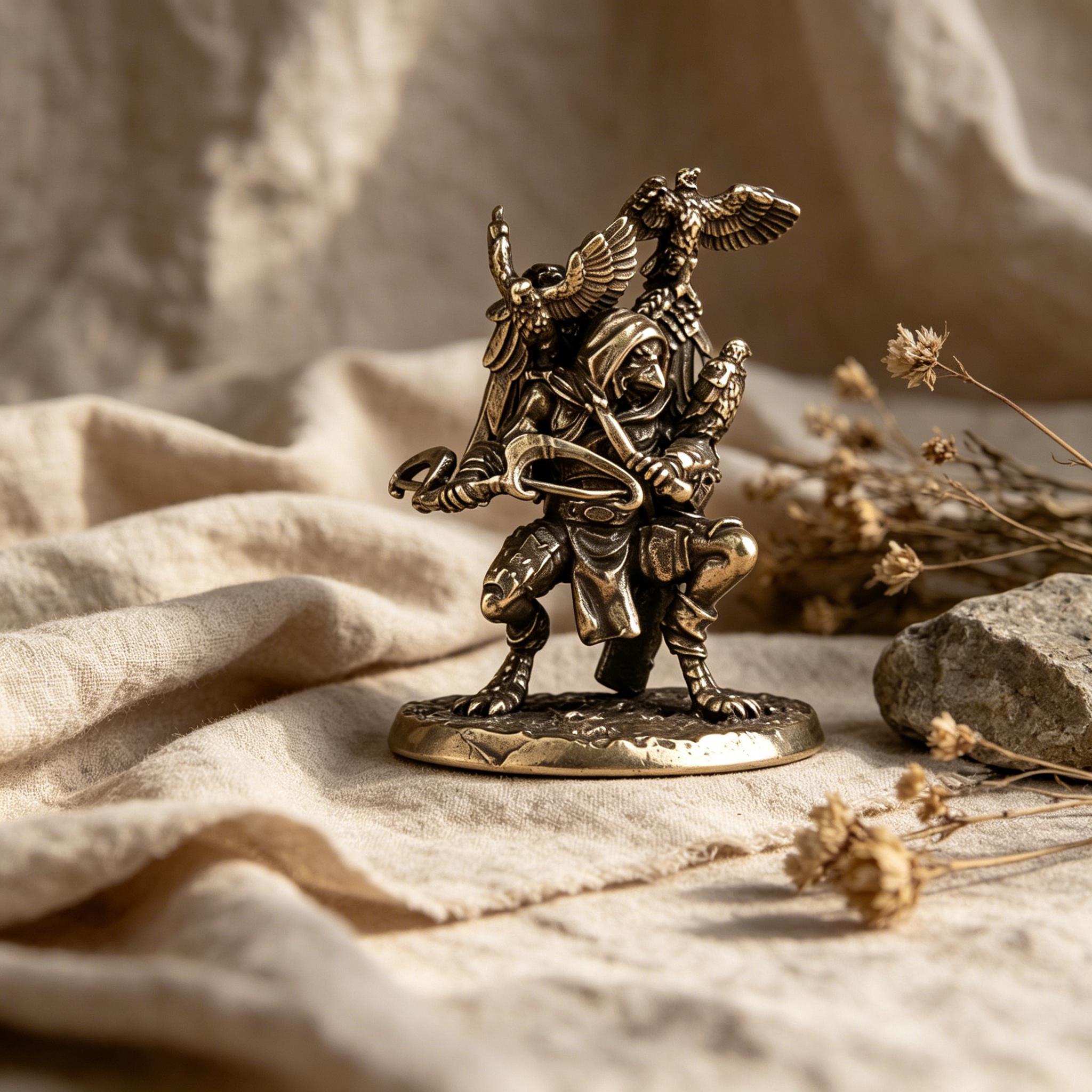 Handmade Mini Bronze Eagle Statue — Copper figurine image 7