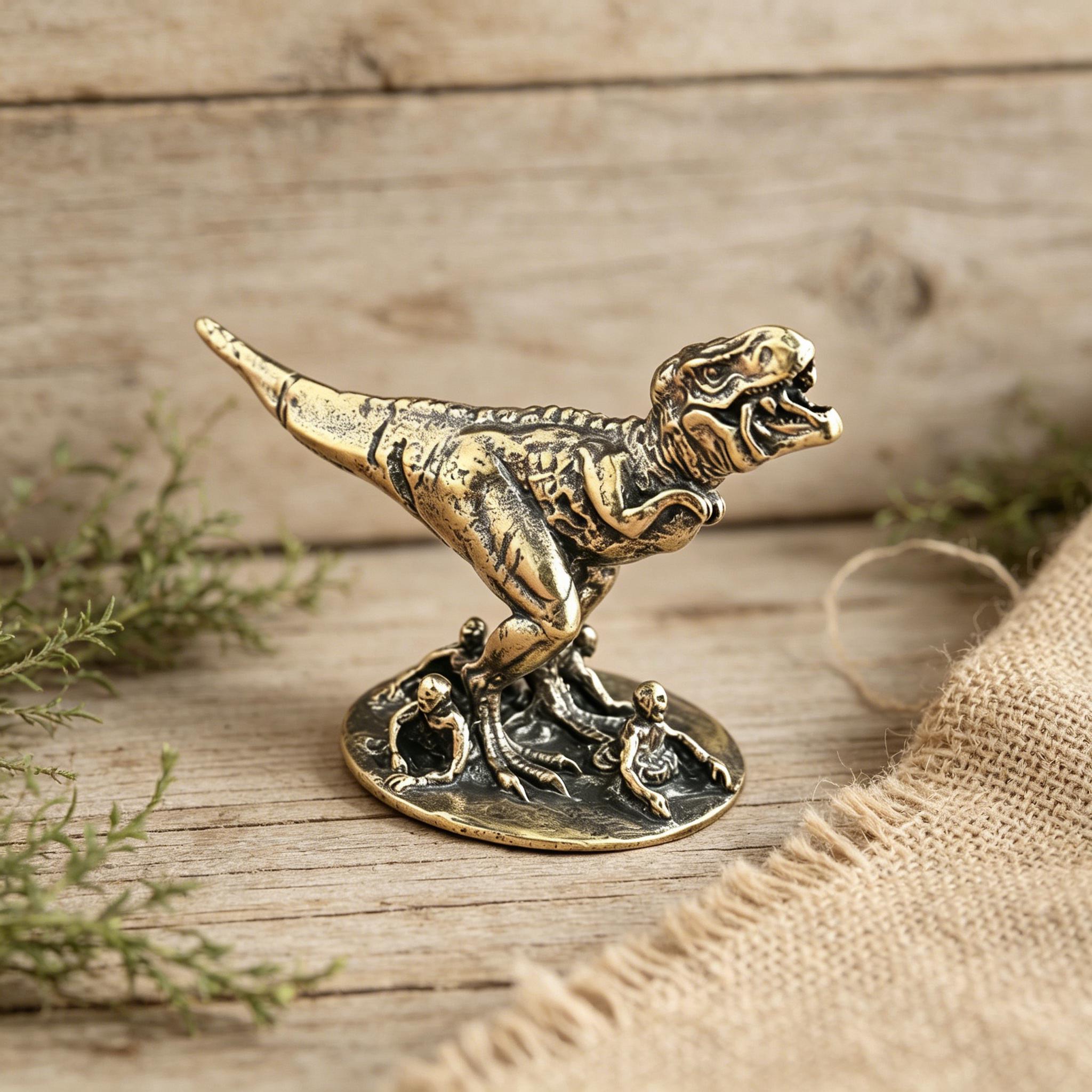 Mini Handmade Copper Dinosaur Statue — Copper figurine image 3