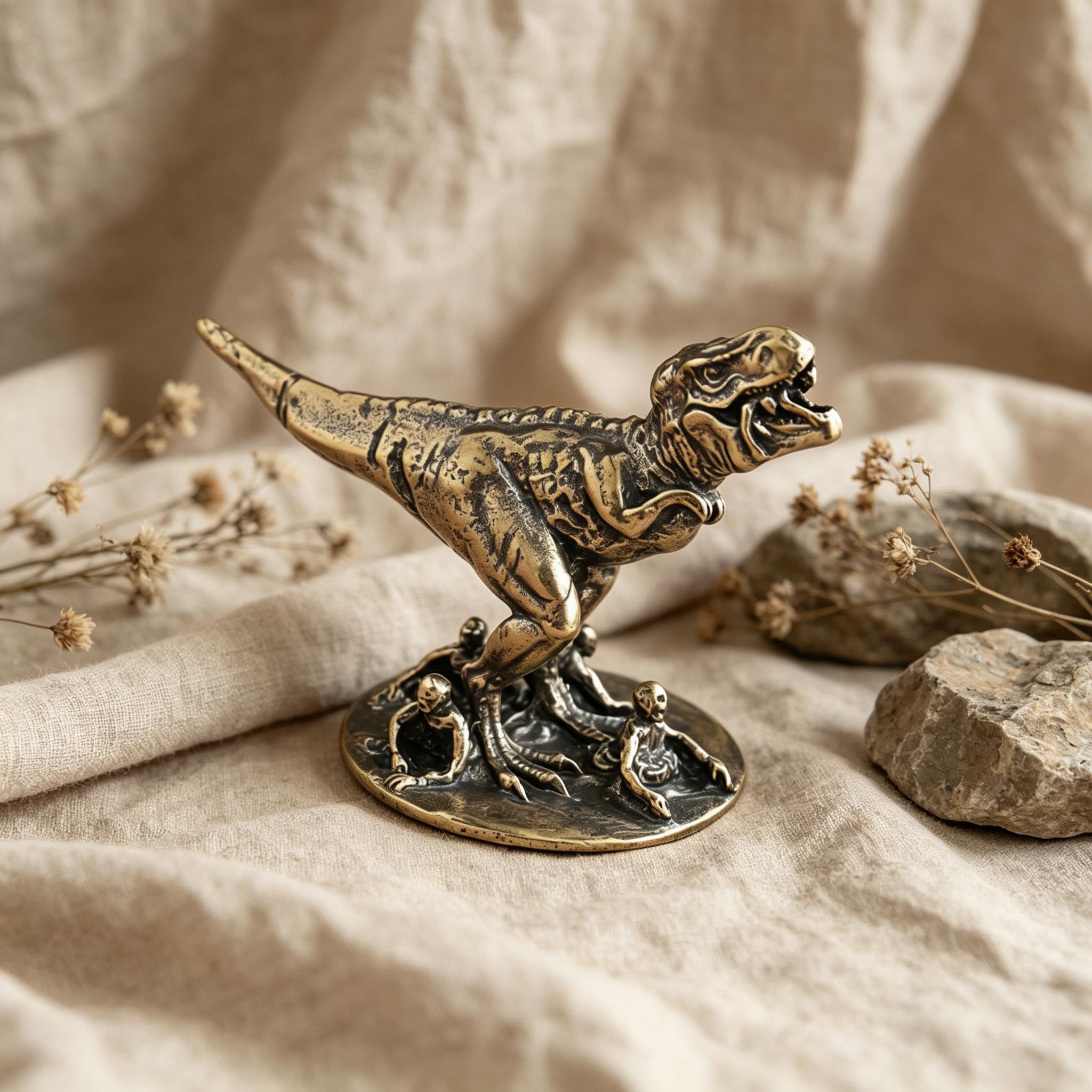 Mini Handmade Copper Dinosaur Statue — Copper figurine image 5