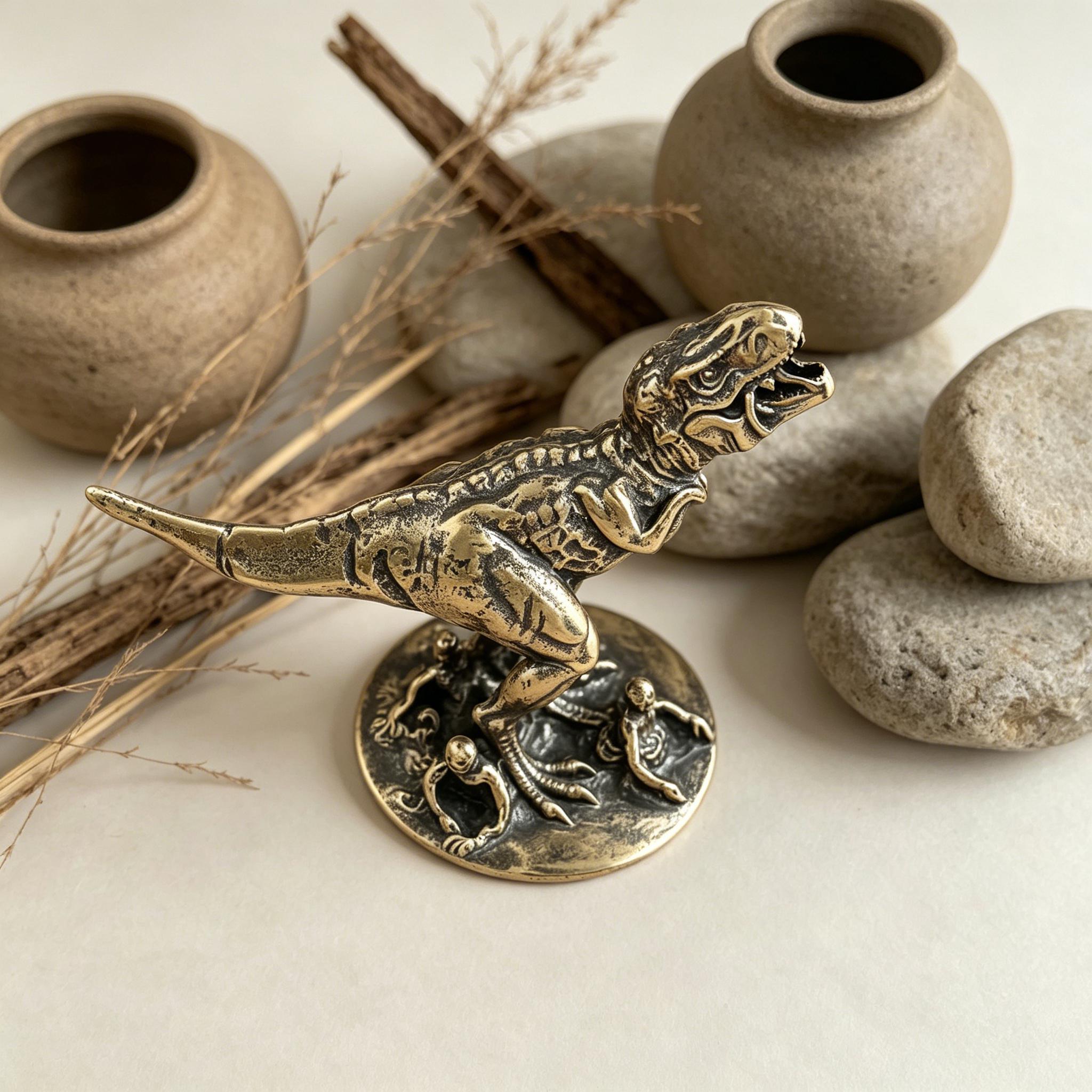 Mini Handmade Copper Dinosaur Statue — Copper figurine image 6