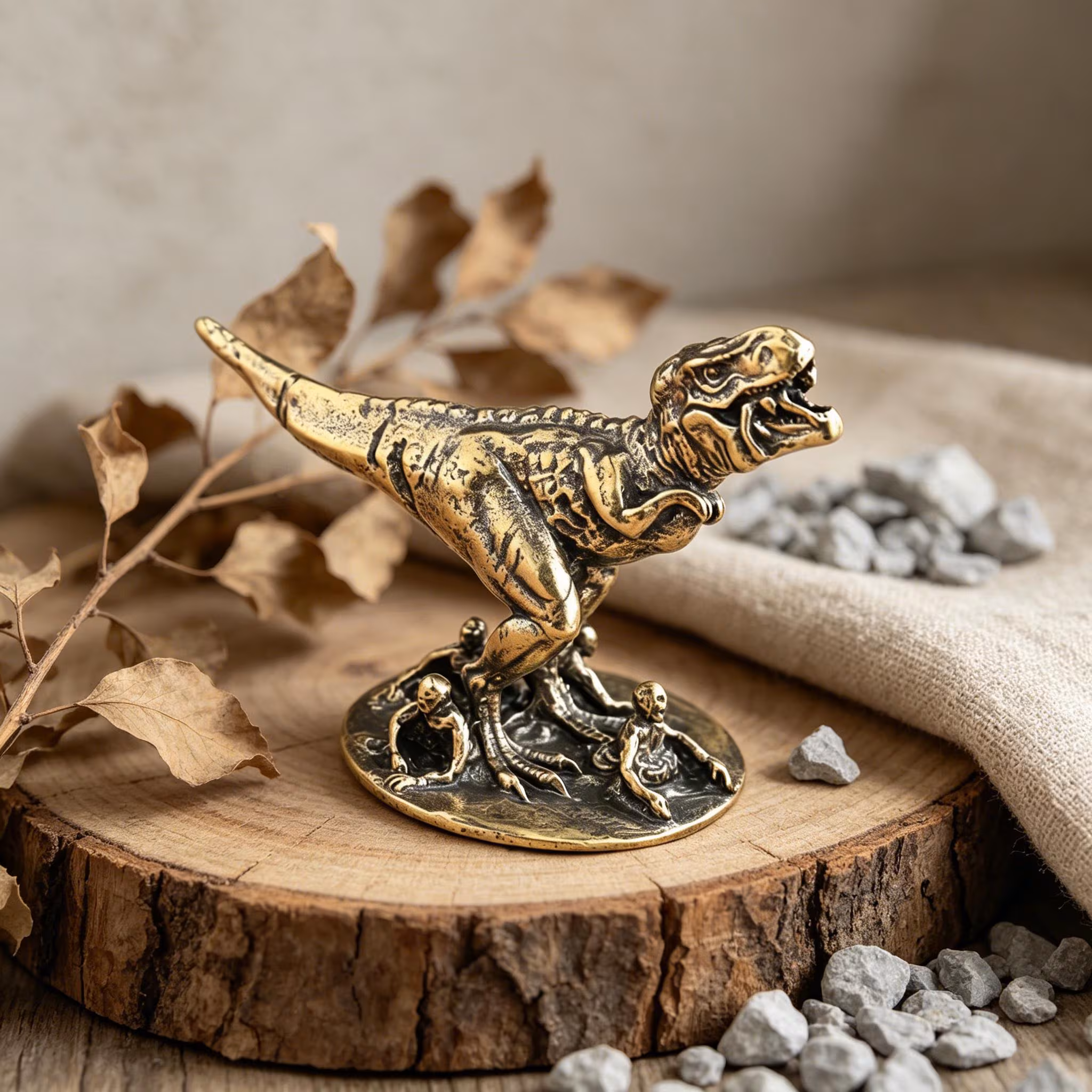 Mini Handmade Copper Dinosaur Statue — Copper figurine image 7