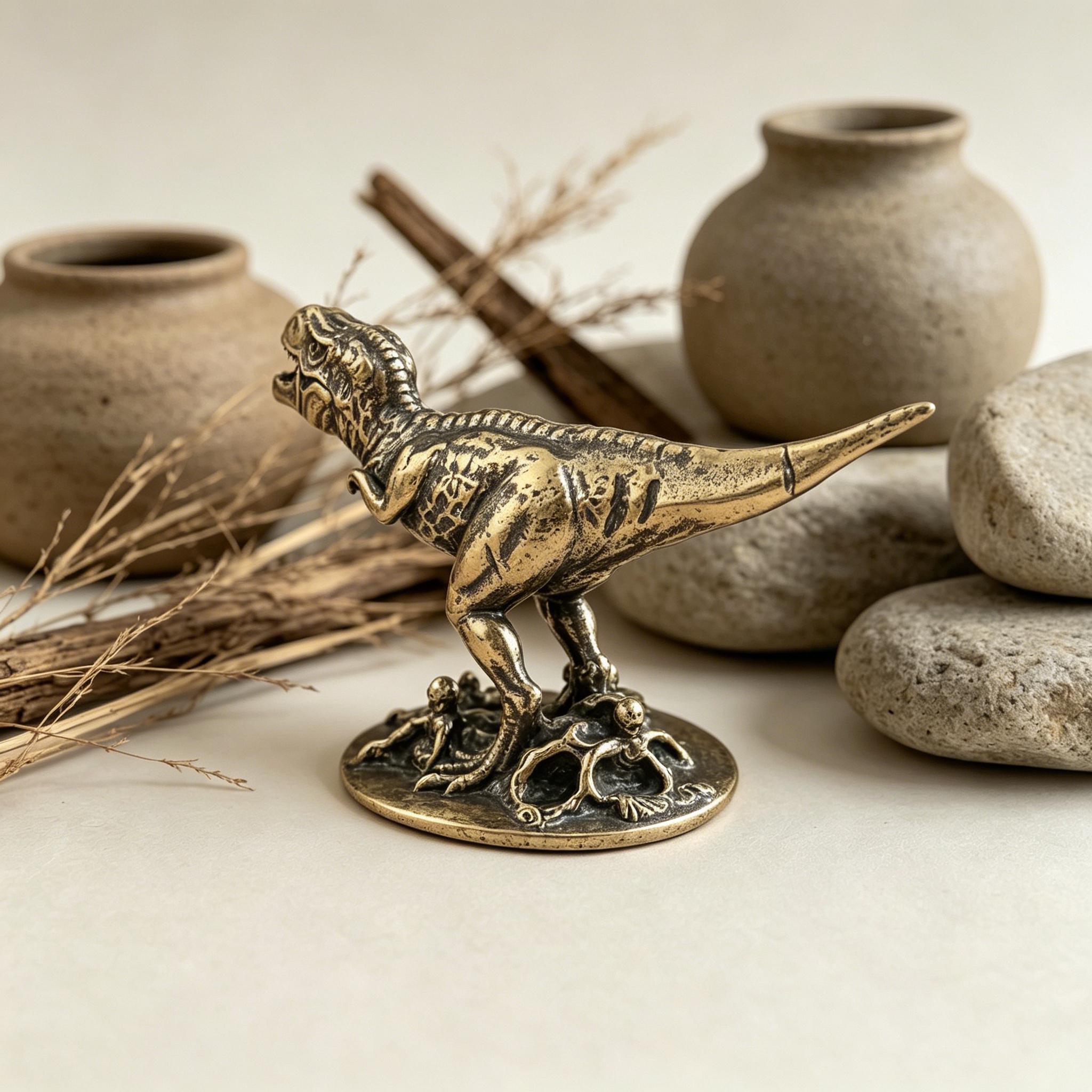 Mini Handmade Copper Dinosaur Statue — Copper figurine image 8
