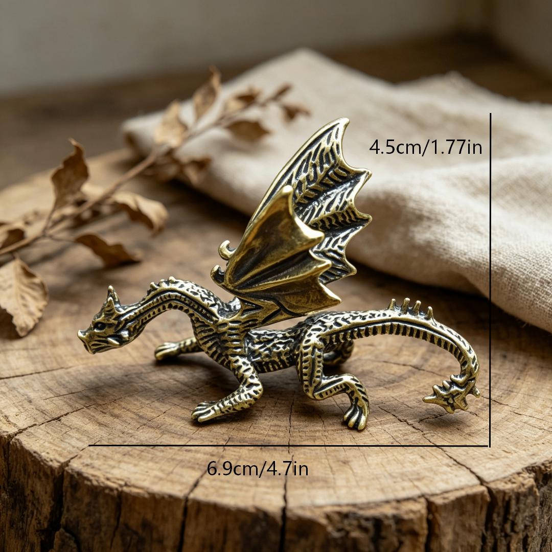 Mini Handmade Bronze Pterosaur Statue — Copper figurine image 3