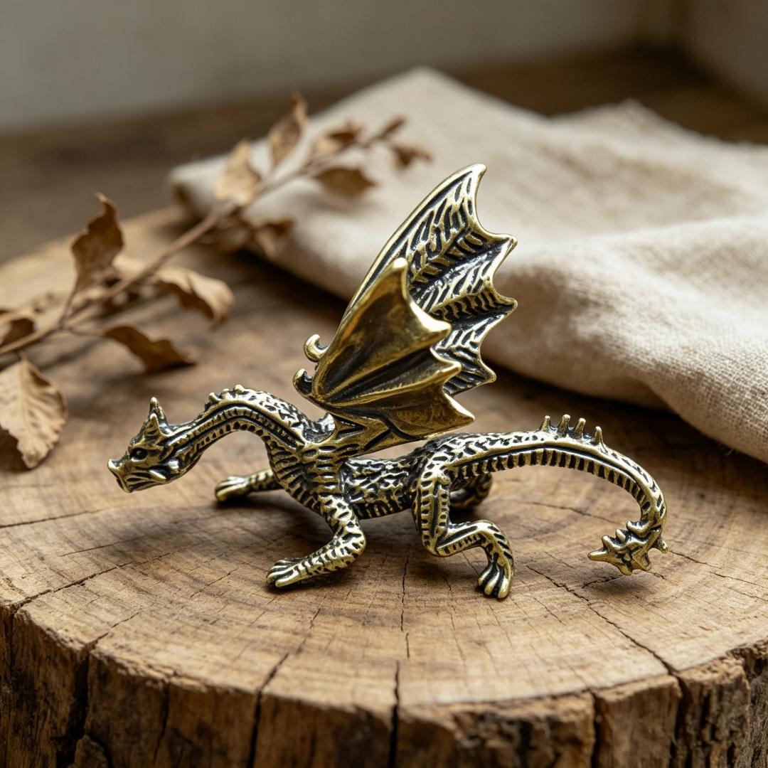 Mini Handmade Bronze Pterosaur Statue — Copper figurine image 10