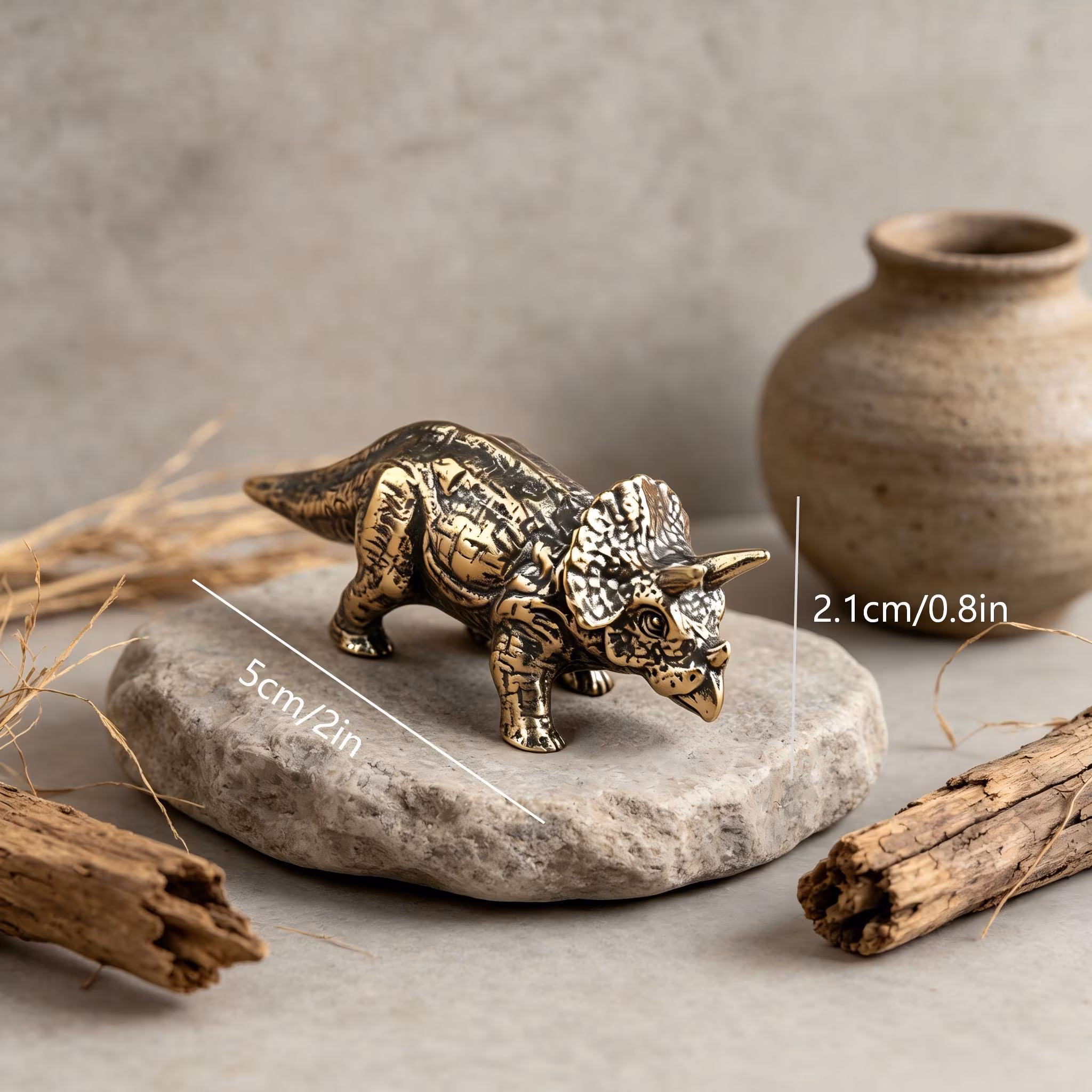 Handmade Brass Mini Statue — Copper figurine image 2
