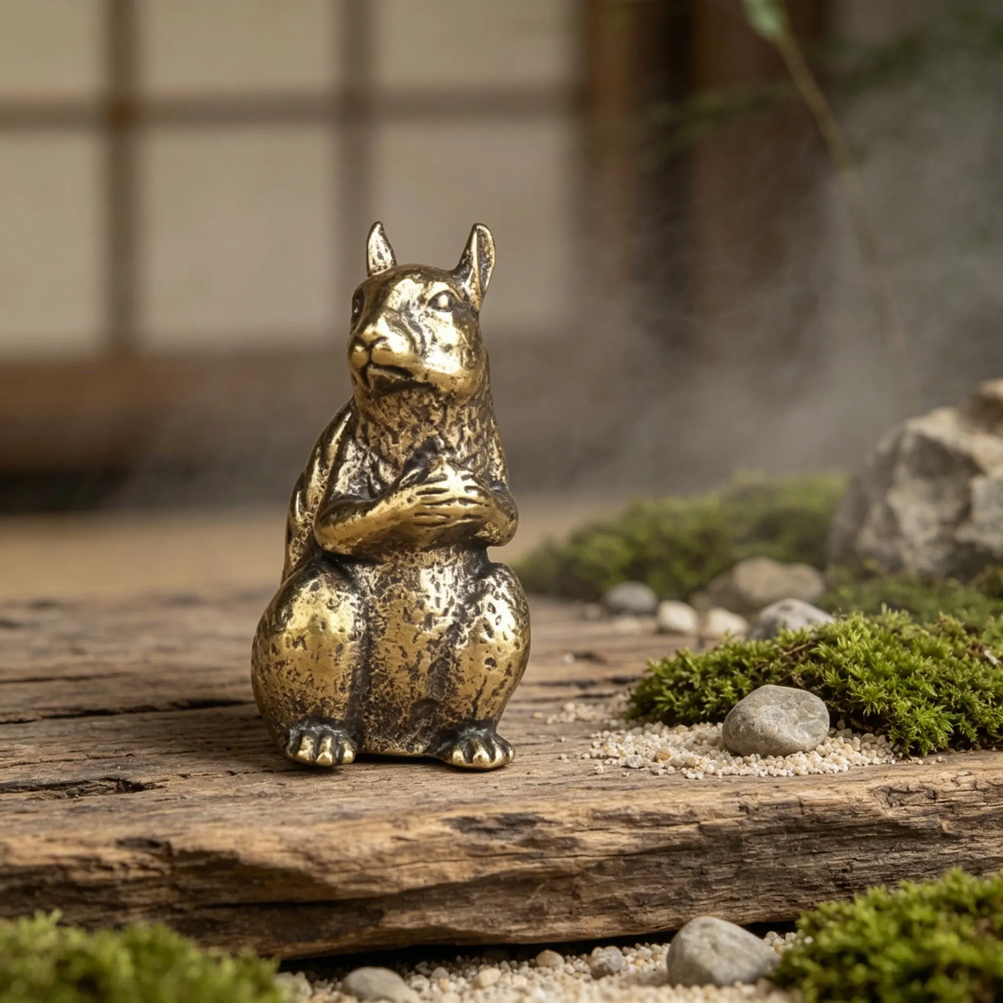 Handcrafted Brass Squirrel Figurine — Brass figurine image 6