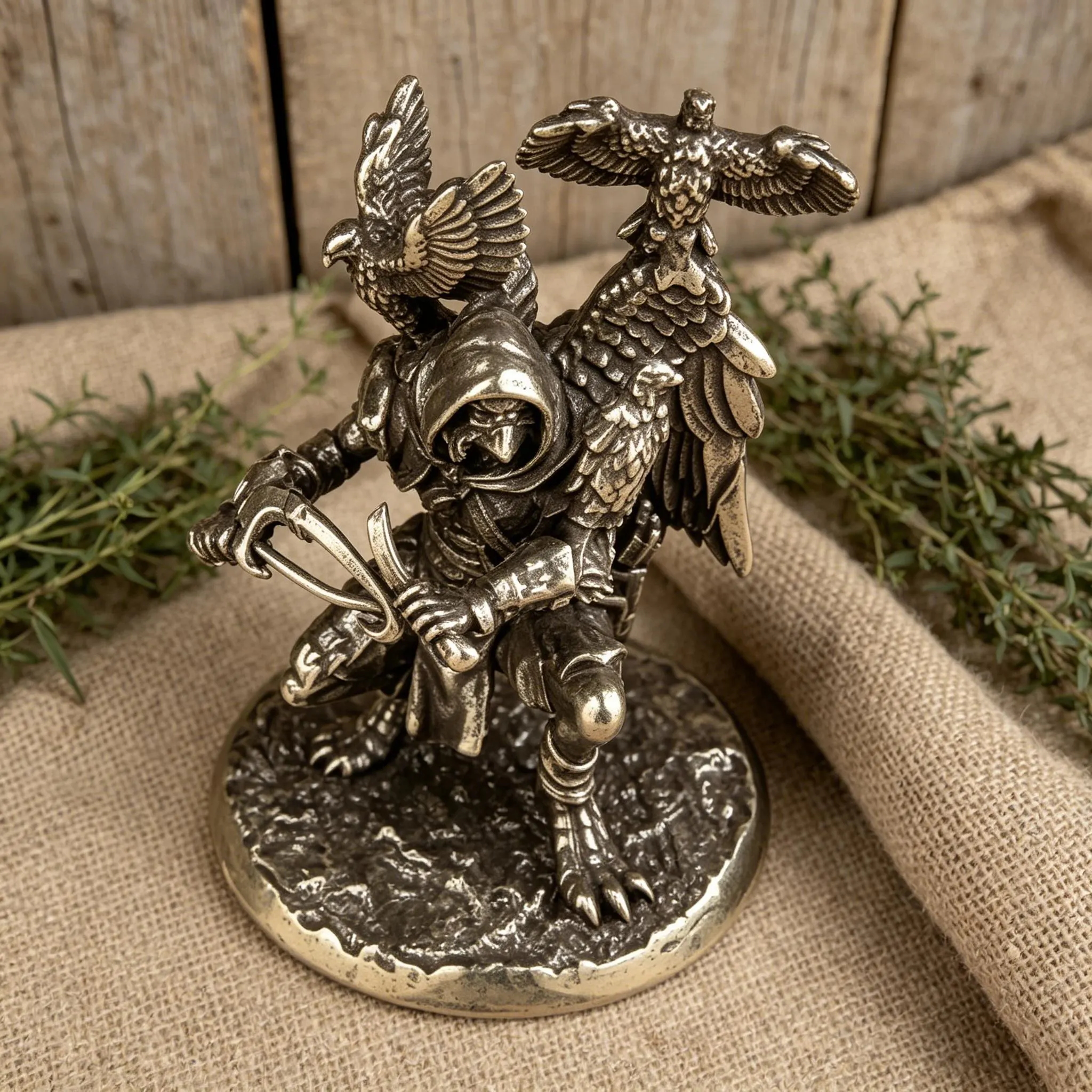 Handcrafted Brass Bird Figurine — Brass figurine image 3