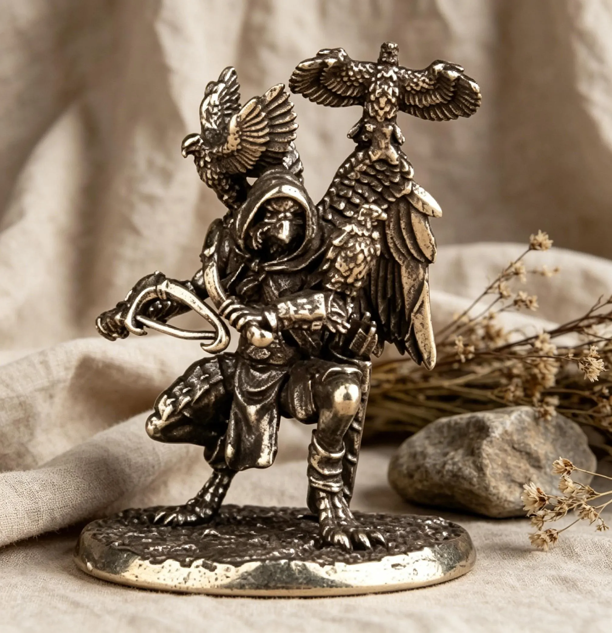 Handcrafted Brass Bird Figurine — Brass figurine image 5
