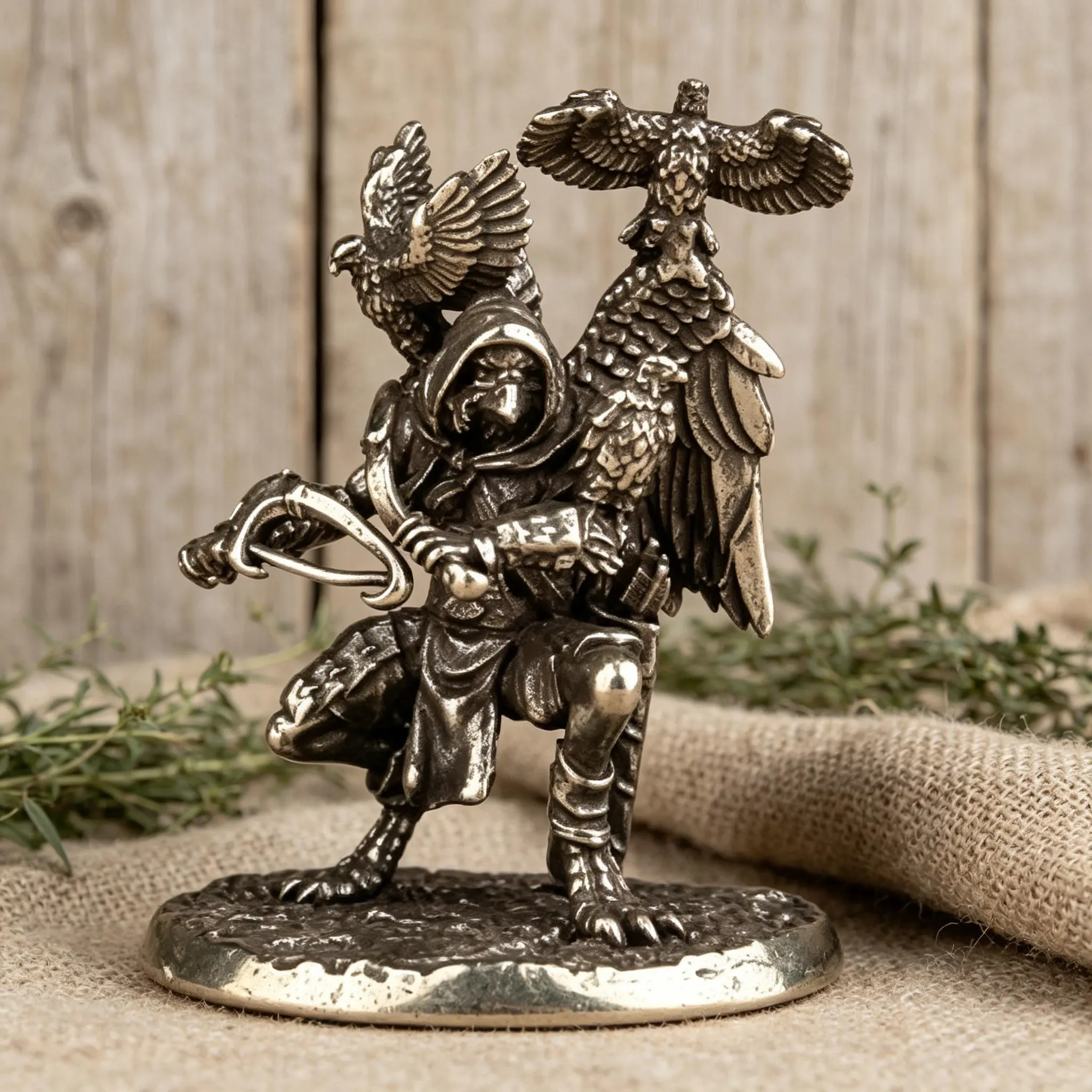 Handcrafted Brass Bird Figurine — Brass figurine image 1