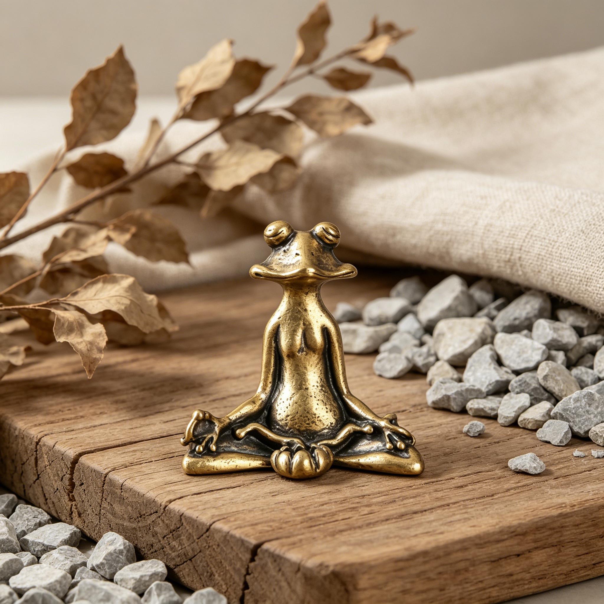 Handcrafted Brass Frog Figurine — Brass figurine image 9