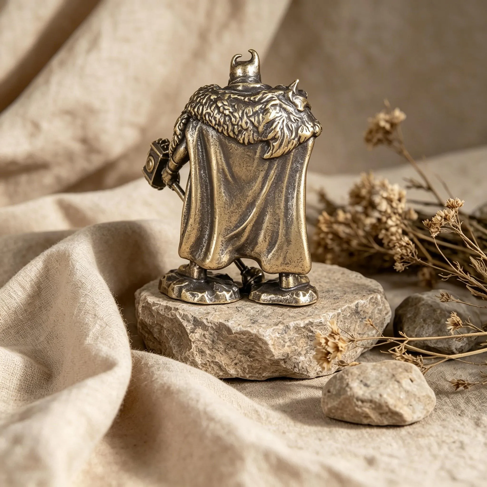 Handcrafted Brass Warrior Figurine — Brass figurine image 5