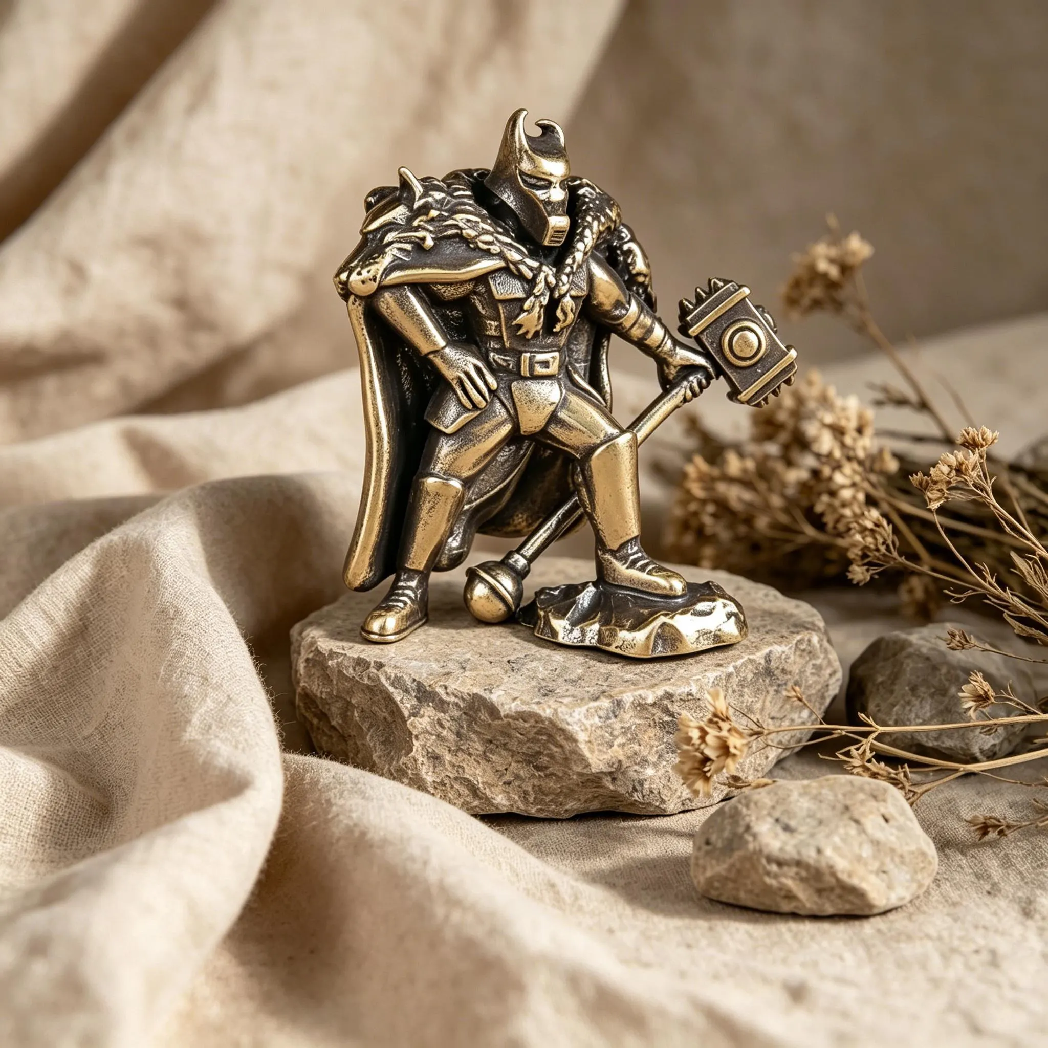 Handcrafted Brass Warrior Figurine — Brass figurine image 7
