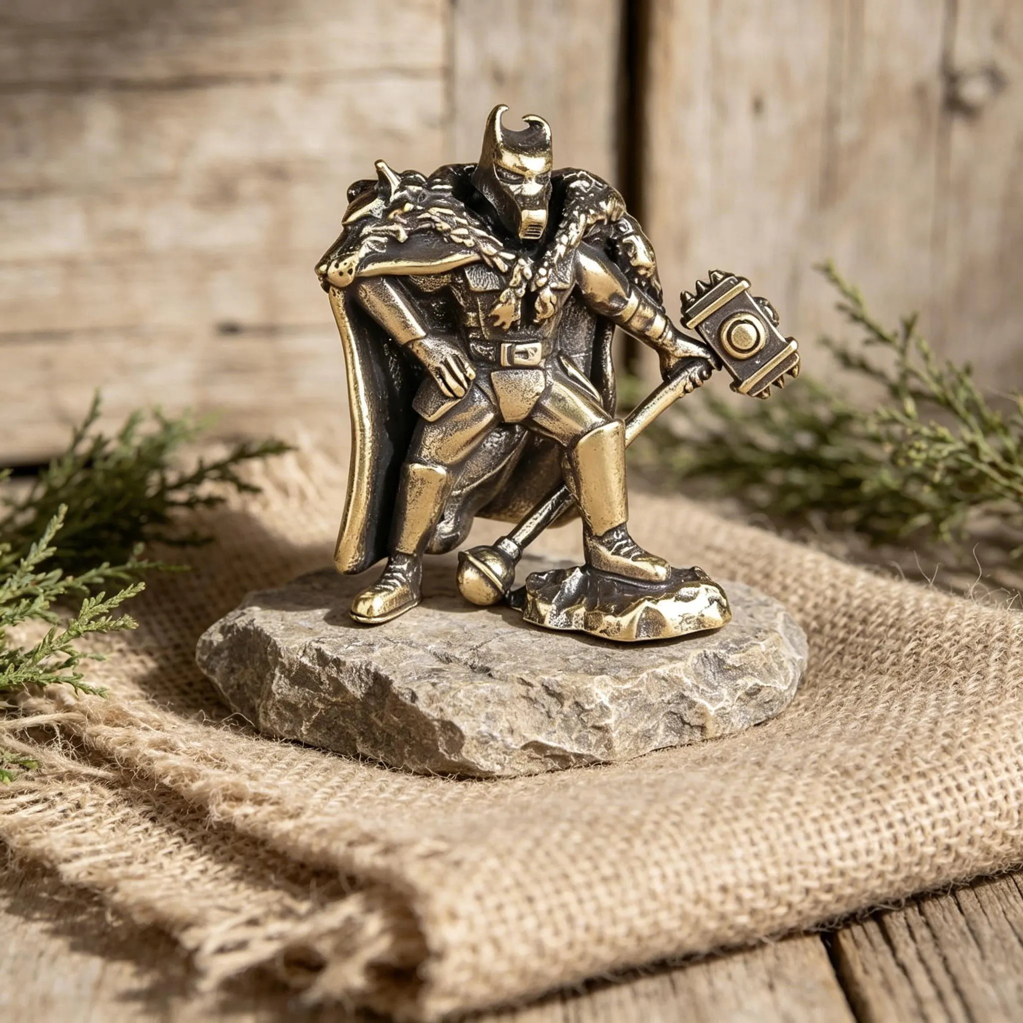 Handcrafted Brass Warrior Figurine — Brass figurine image 8