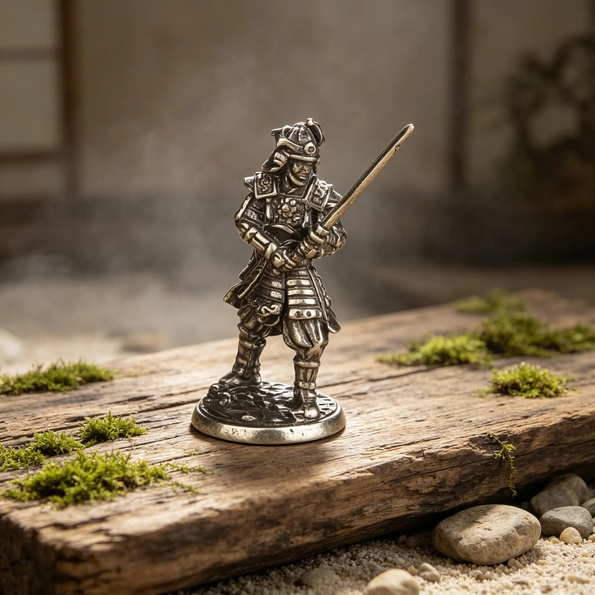 Handcrafted Brass Samurai Warrior Figurine — Brass figurine image 5