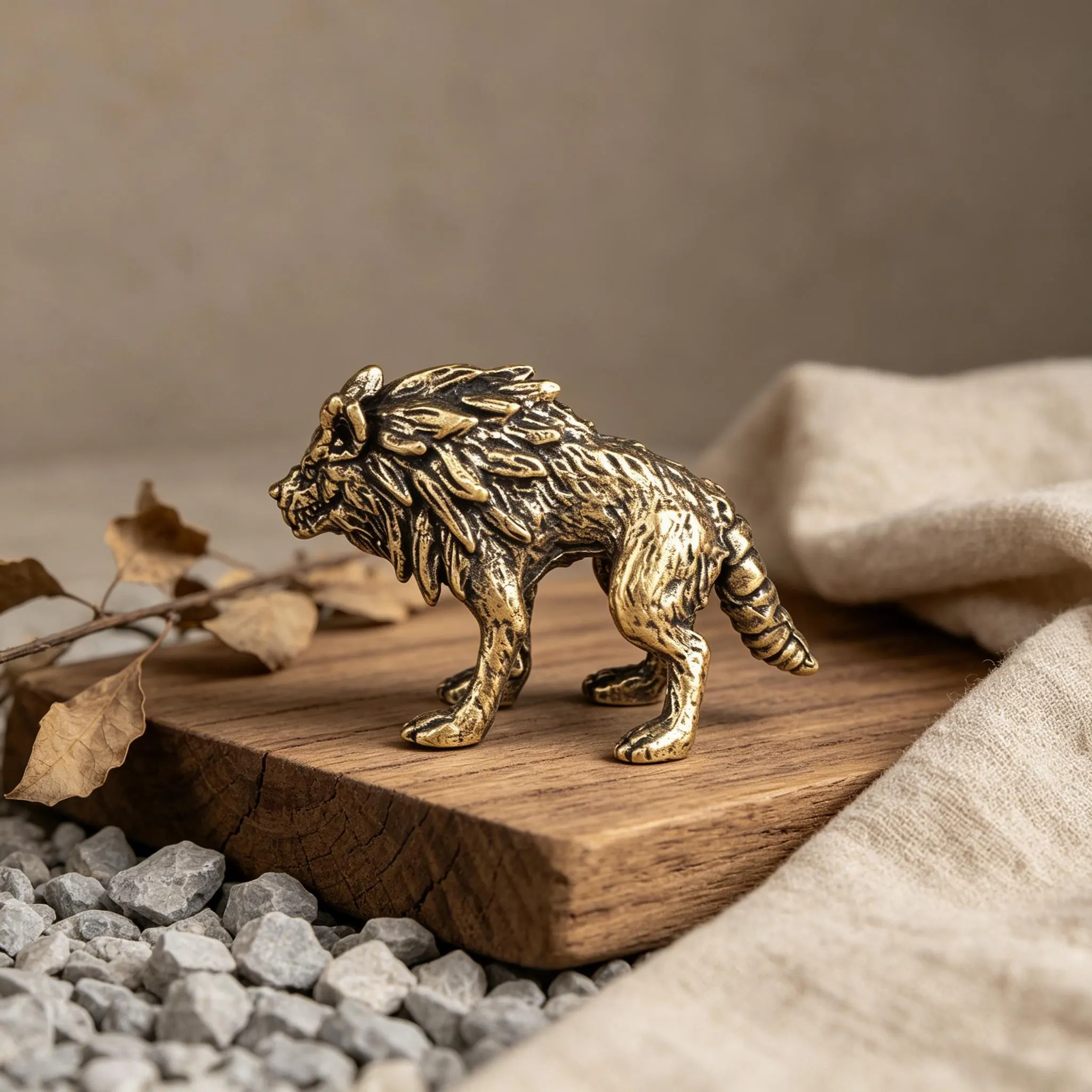 Miniature Copper Wolf Figurine — Copper figurine image 5