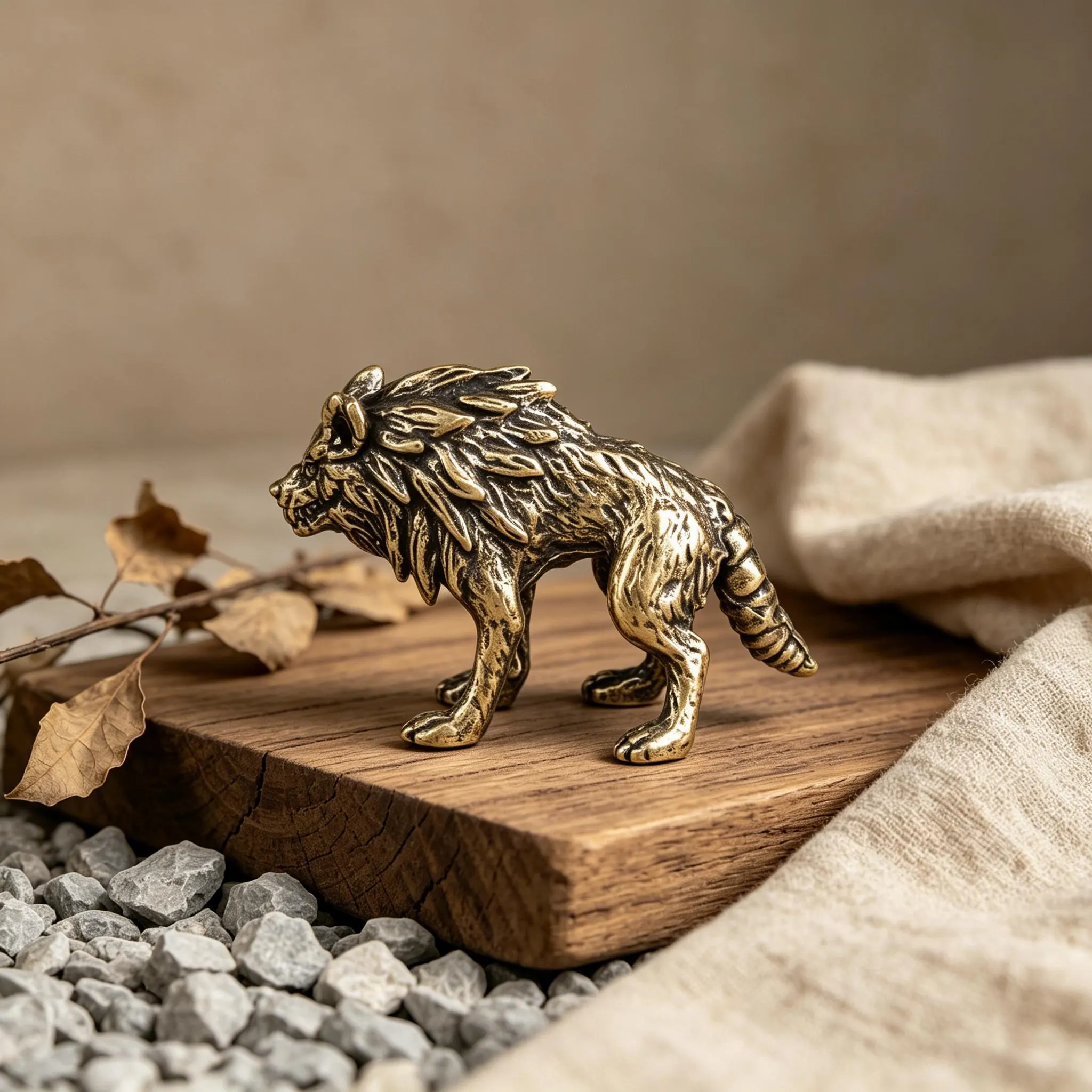 Miniature Copper Wolf Figurine — Copper figurine image 7