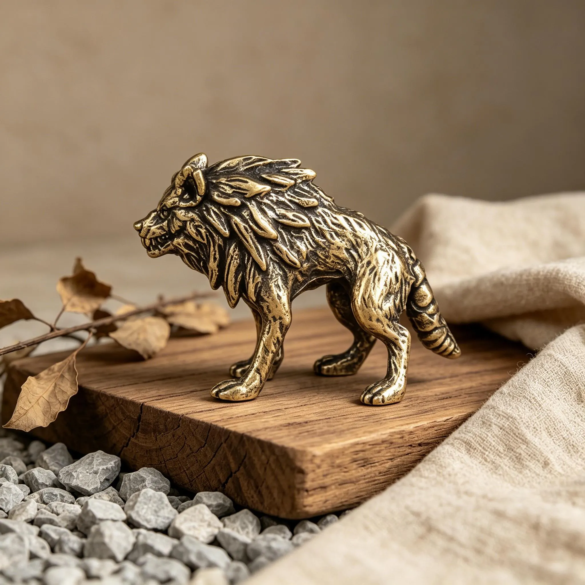 Miniature Copper Wolf Figurine — Copper figurine image 8