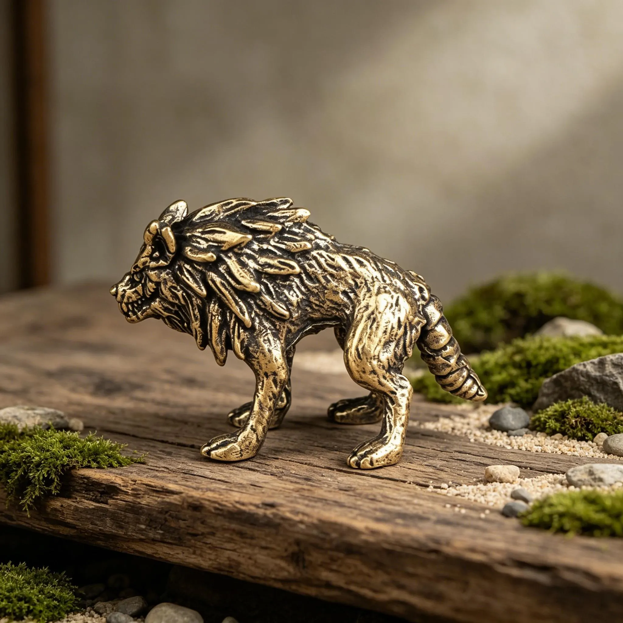Miniature Copper Wolf Figurine — Copper figurine image 9