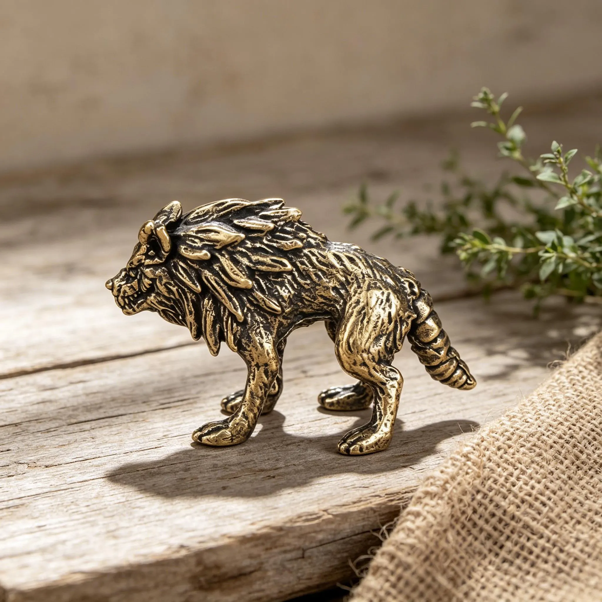 Miniature Copper Wolf Figurine — Copper figurine image 11
