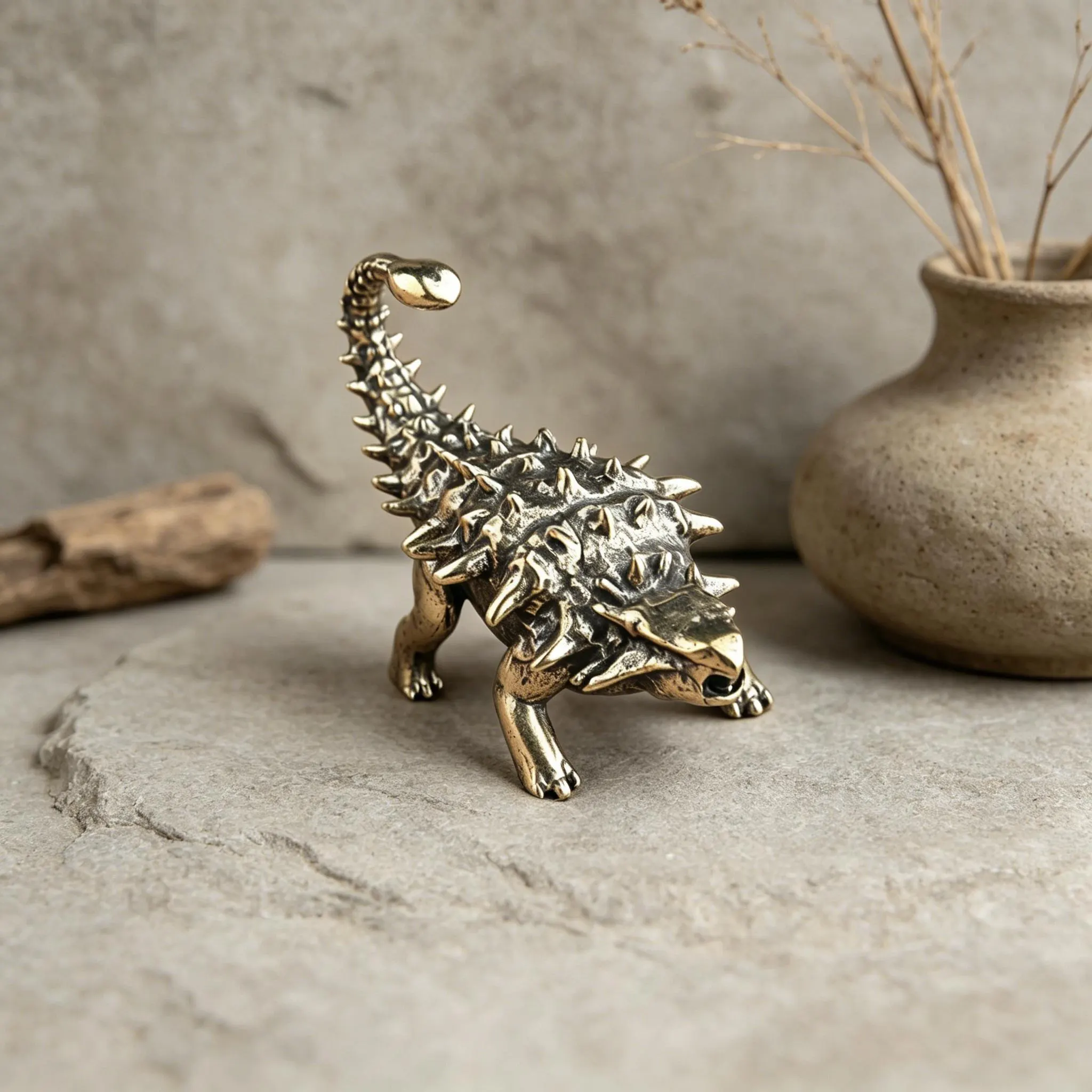 Mini Copper Ankylosaurus Figurine — Copper figurine image 6