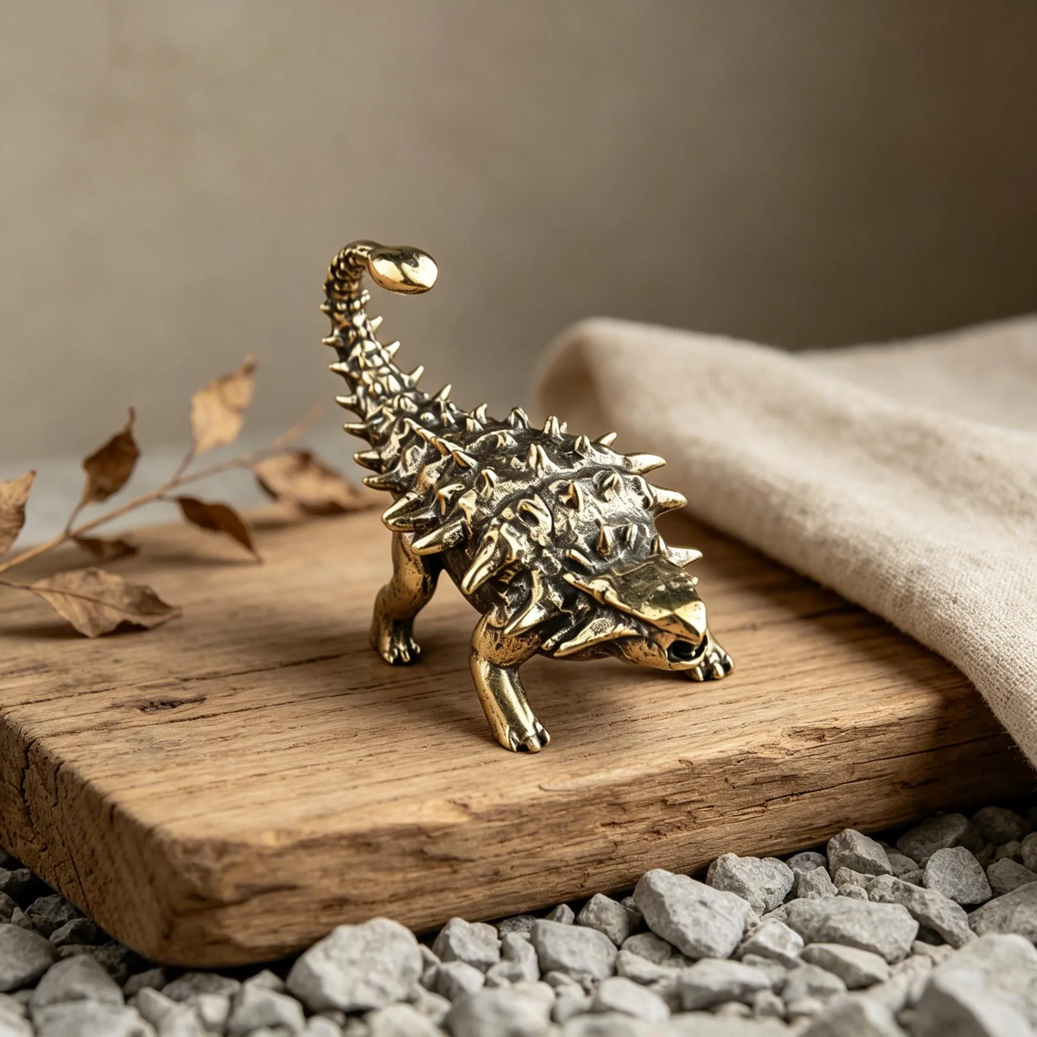 Mini Copper Ankylosaurus Figurine — Copper figurine image 7